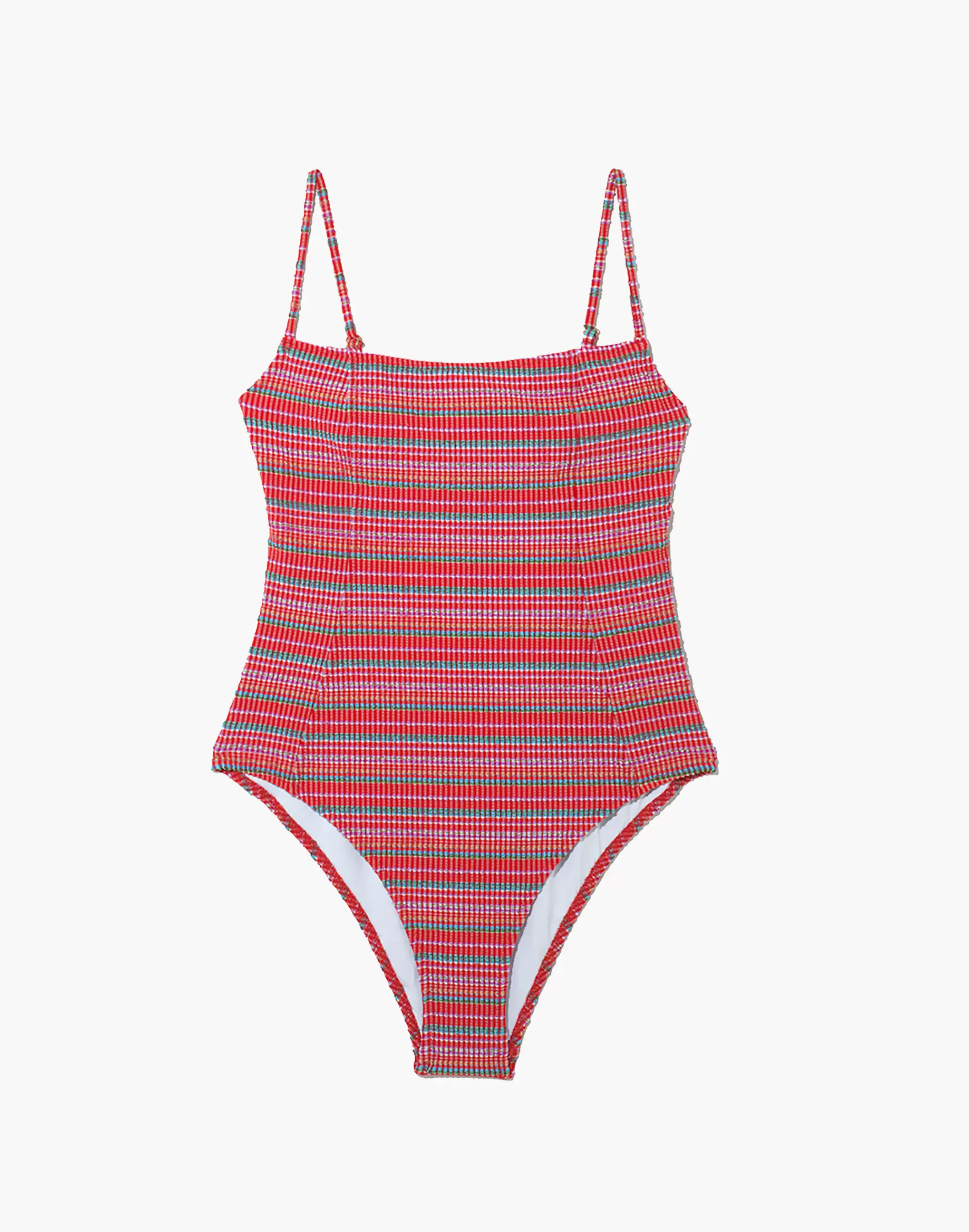 Madewell Swim>Belize Lara Suit Stripe Pink