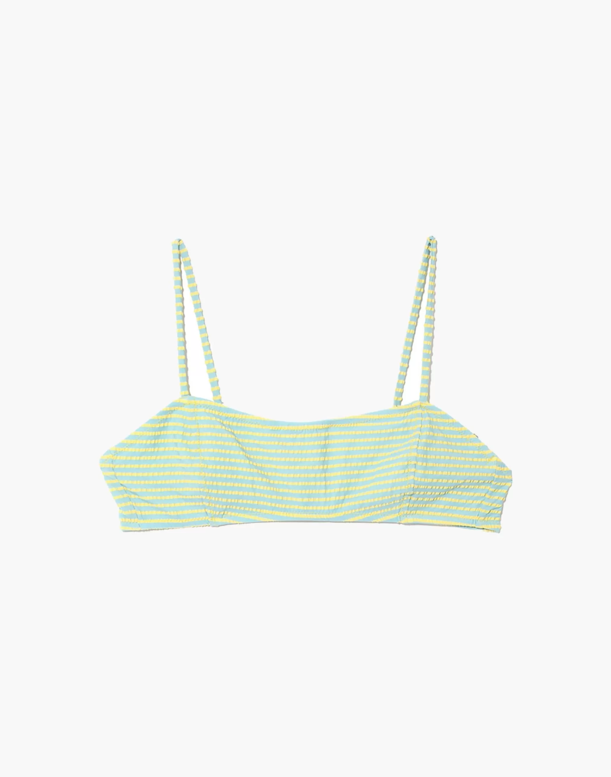 Madewell Swim>Belize Maya Bikini Top Yellow Stripe Blue