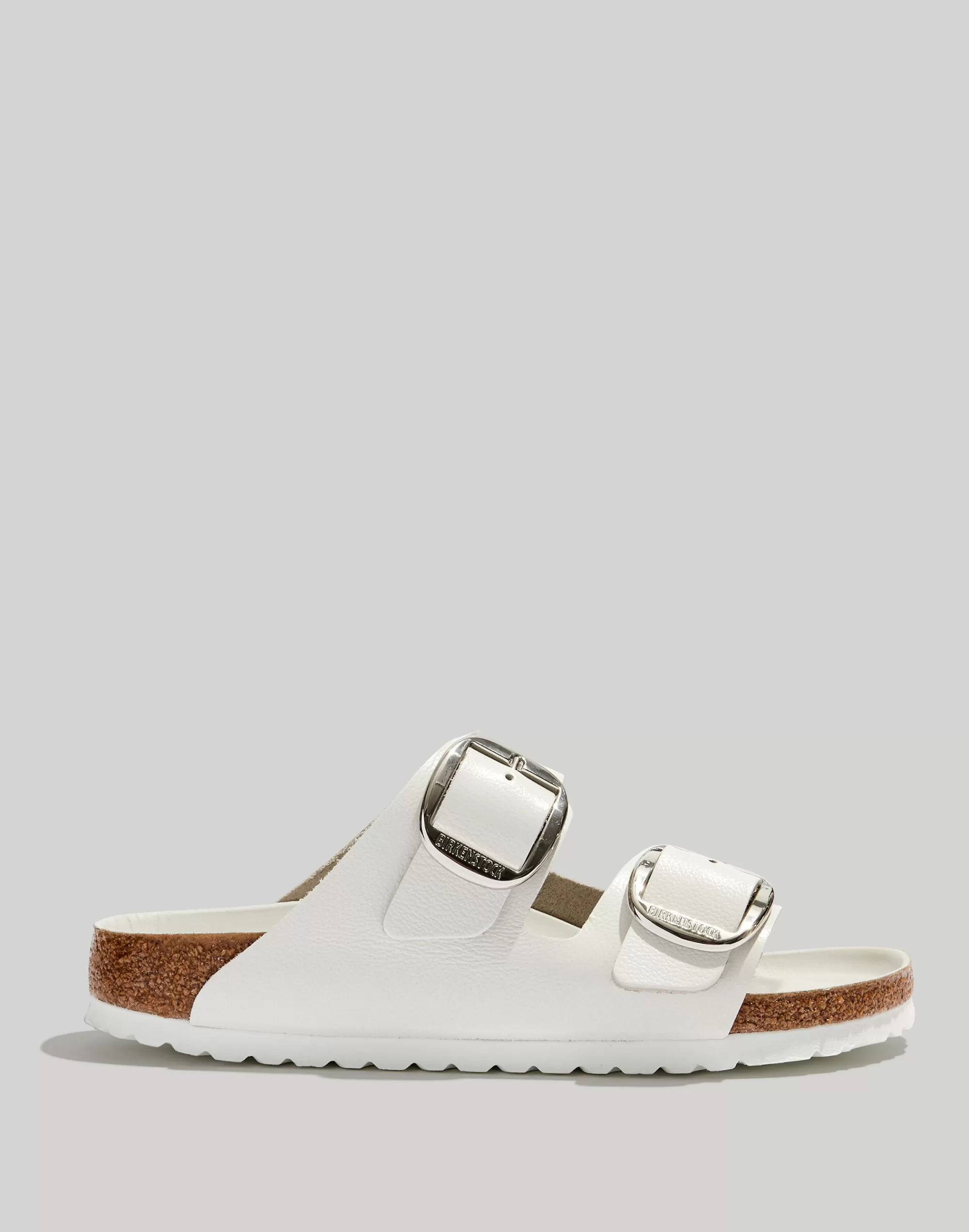 Madewell Sandals>Big Buckle Arizona Sandals White Leather