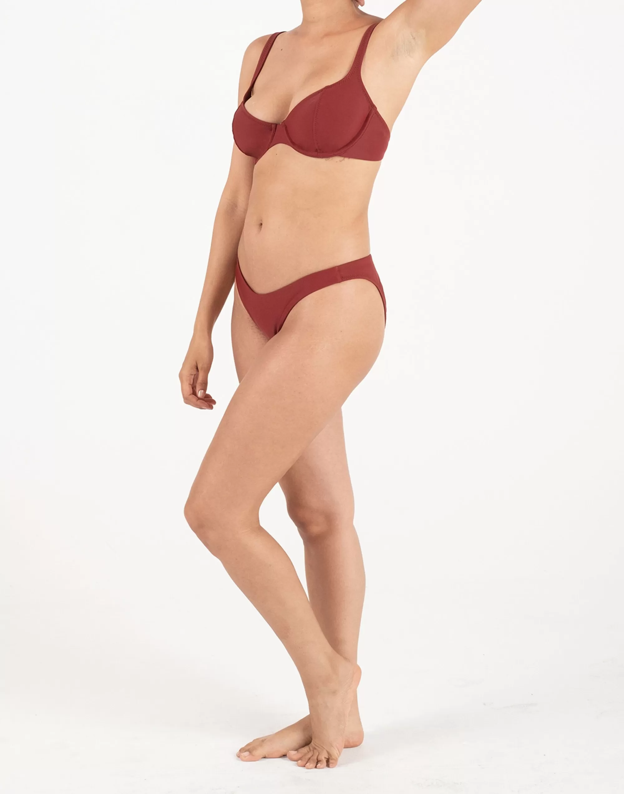 Madewell Swim>Billie Wire Top Dark Red