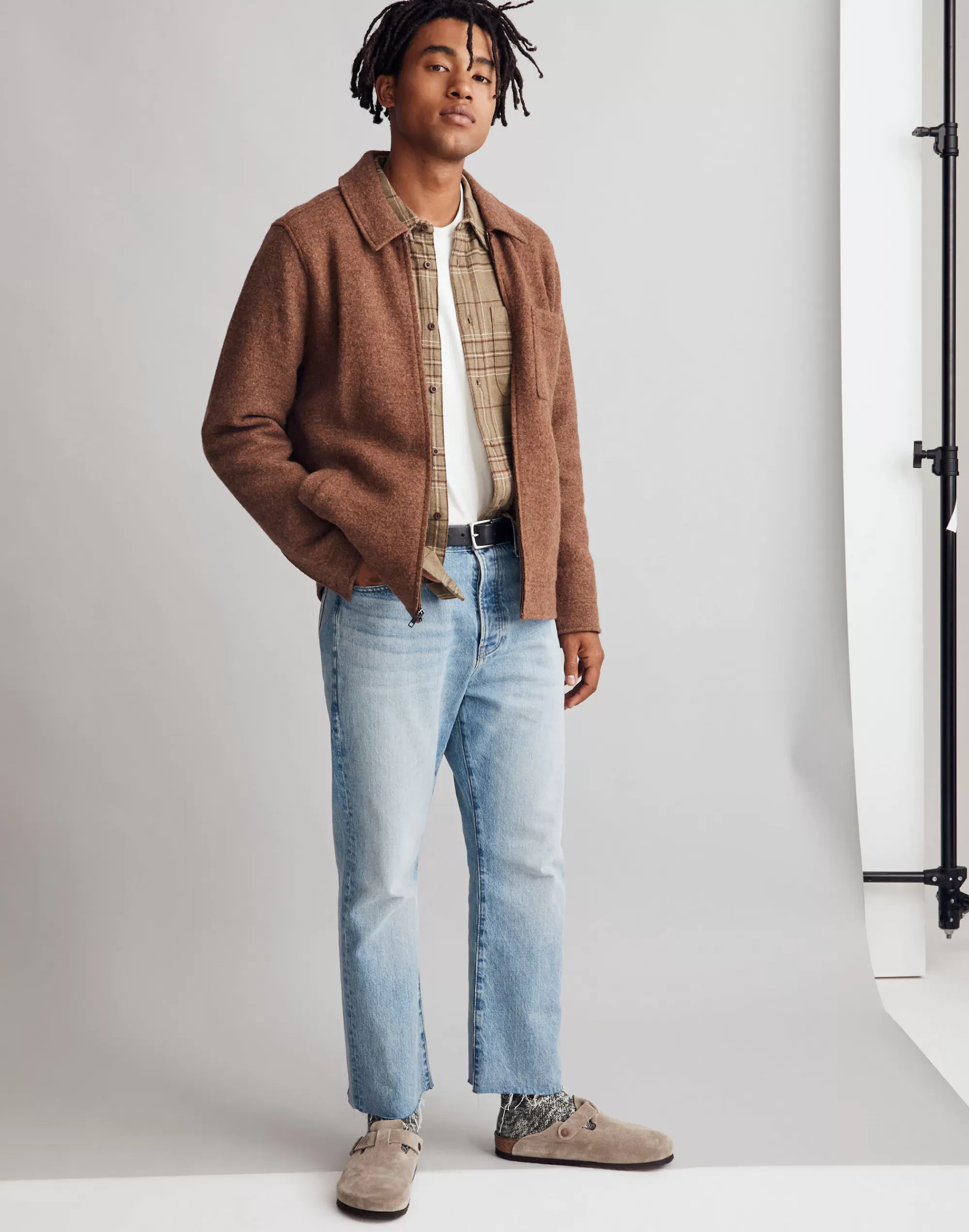 Madewell Jackets>Boiled Wool Chore Jacket Heather Timber