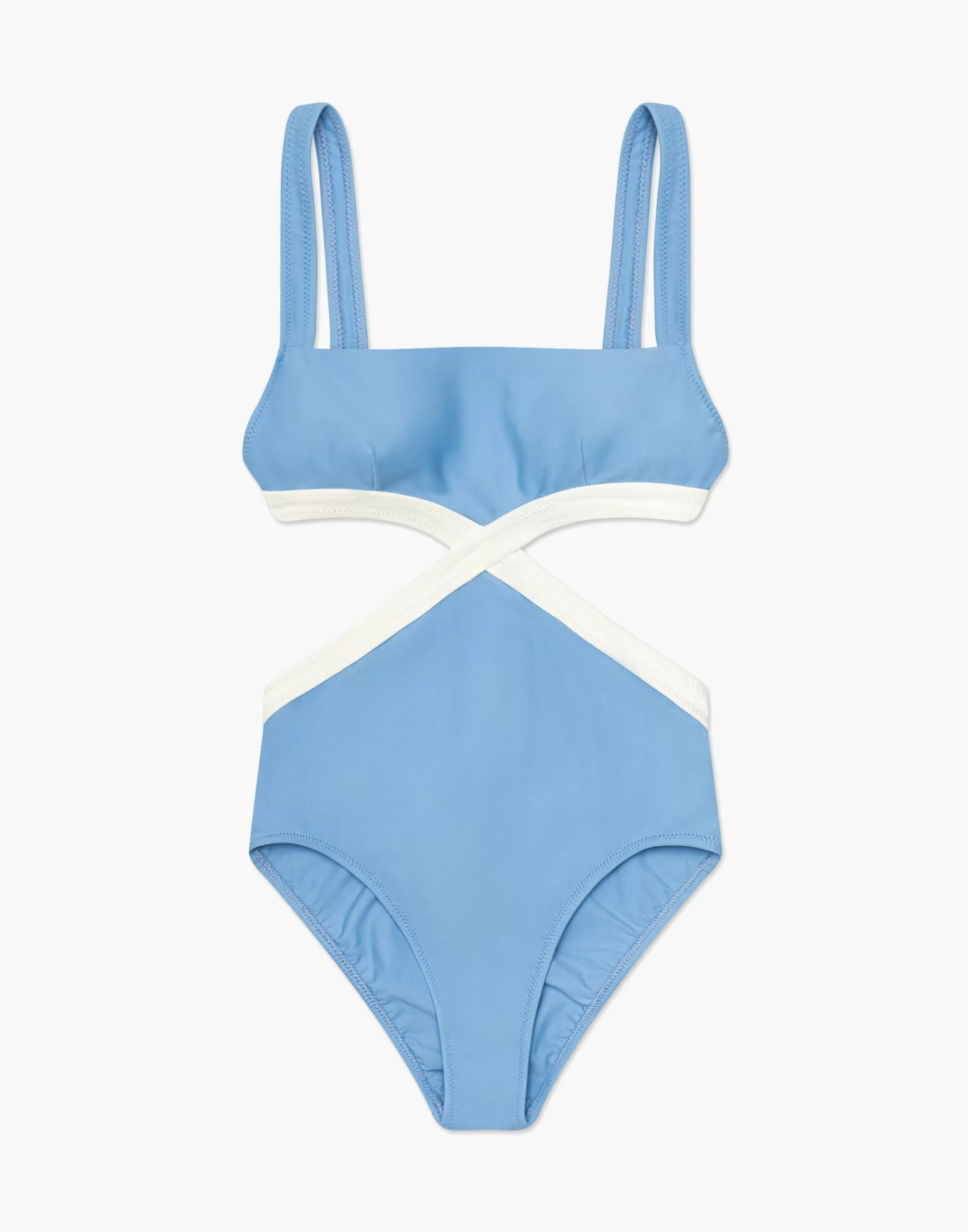 Madewell Swim>Braxton Cutout One-Piece Swimsuit Blue