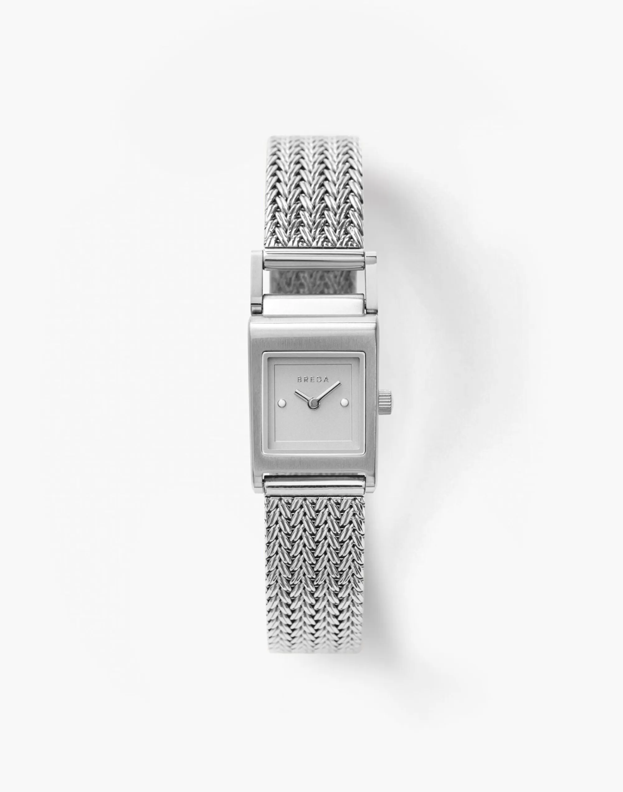 Madewell Watches>Breda Revel Tethered Stainless Steel Mesh Bracelet Watch, 18Mm Silver