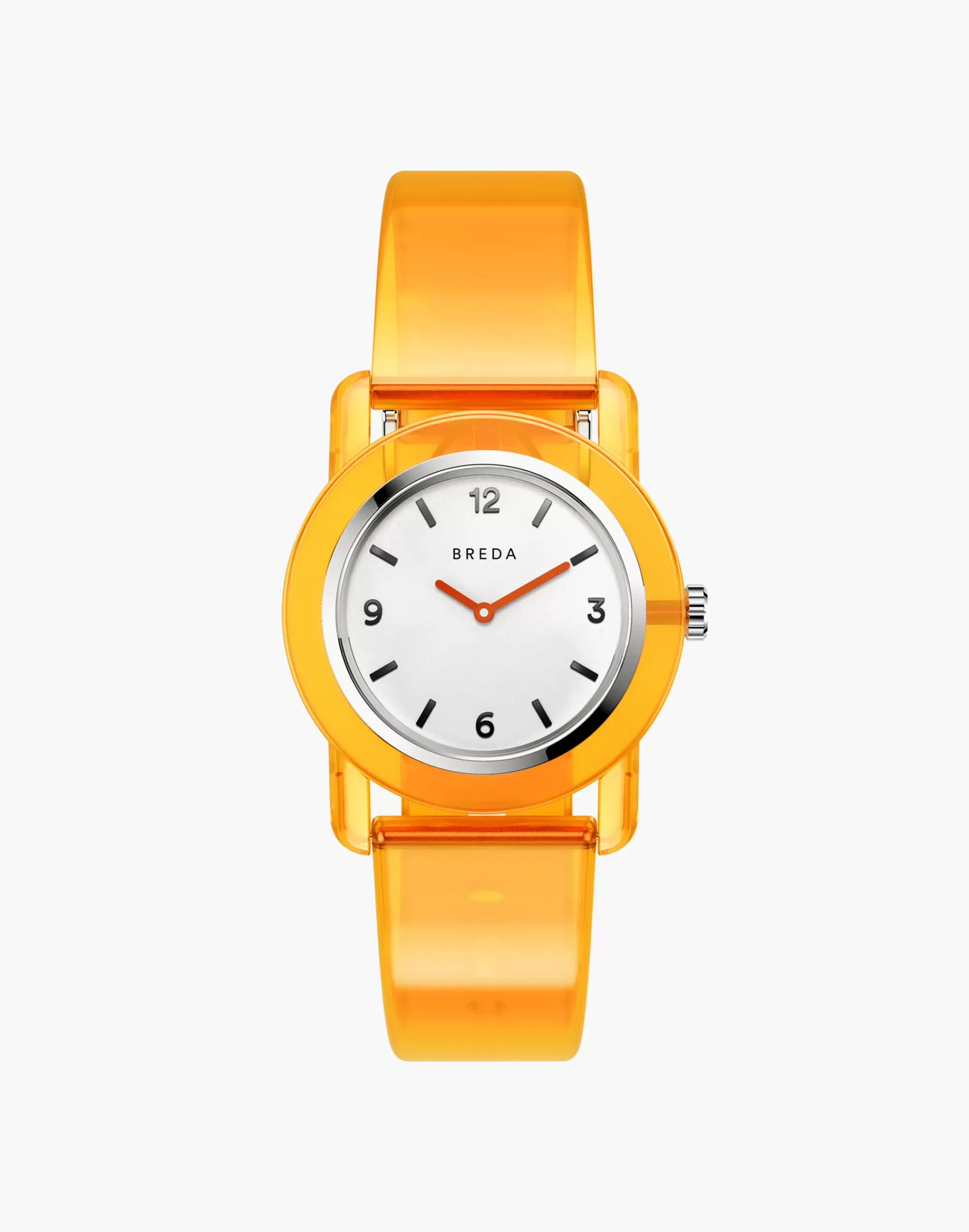 Madewell Watches>Breda Unisex 'Play' Transparent Plastic Watch, 35Mm Orange