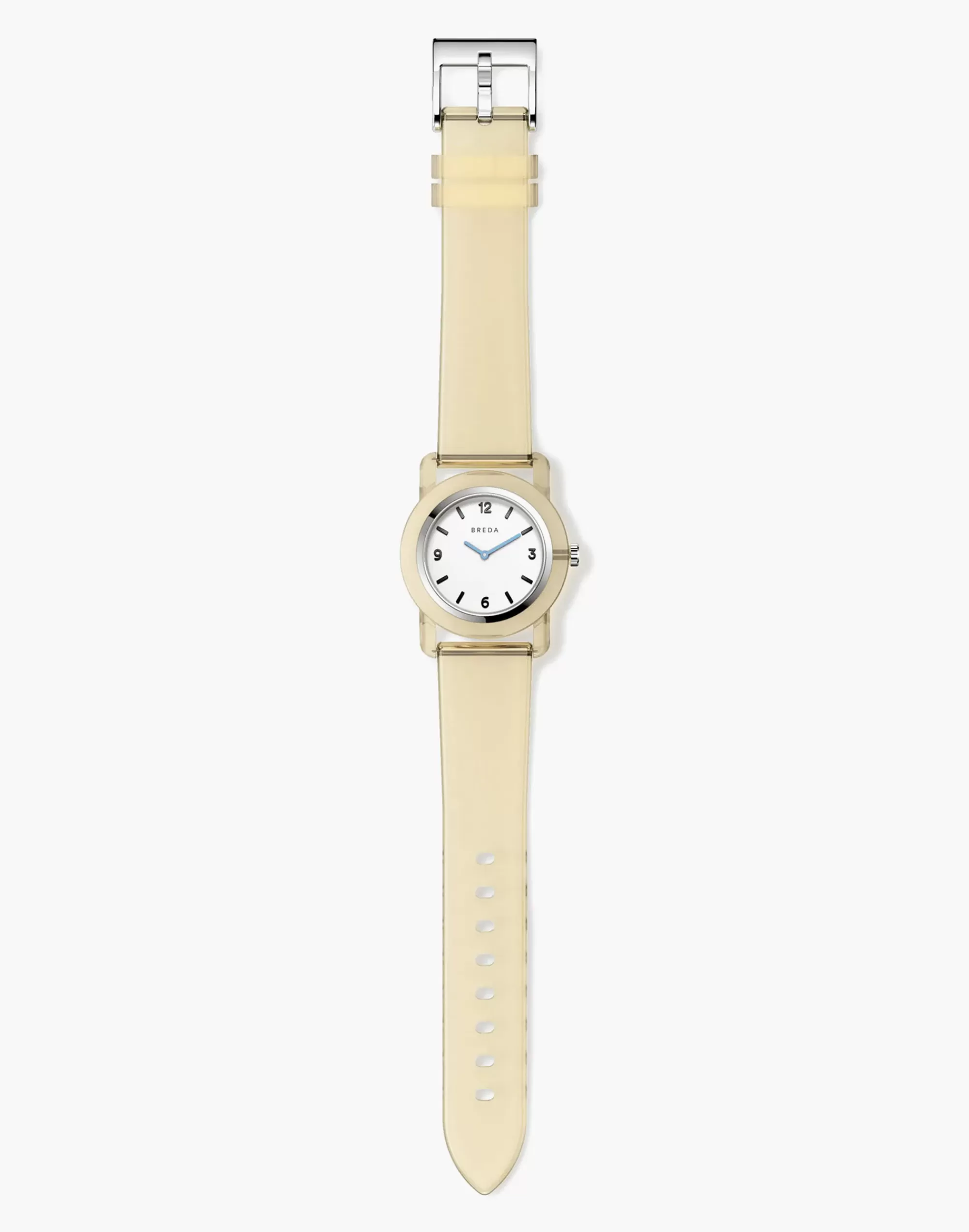 Madewell Watches>Breda Unisex 'Play' Yellow Transparent Plastic Watch, 35Mm Pale Chamois