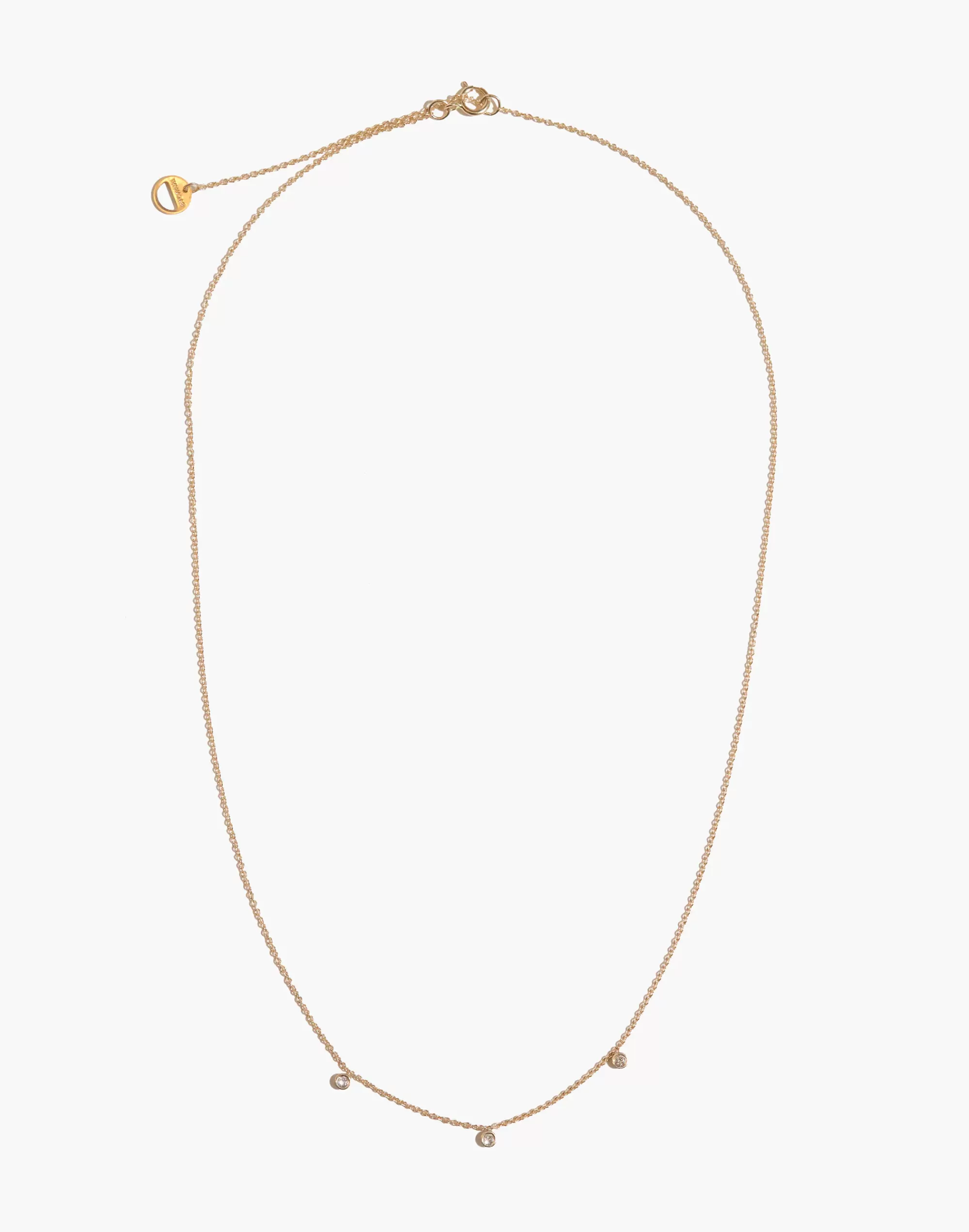 Madewell Necklaces>Bychari 3 Diamond Necklace Gold