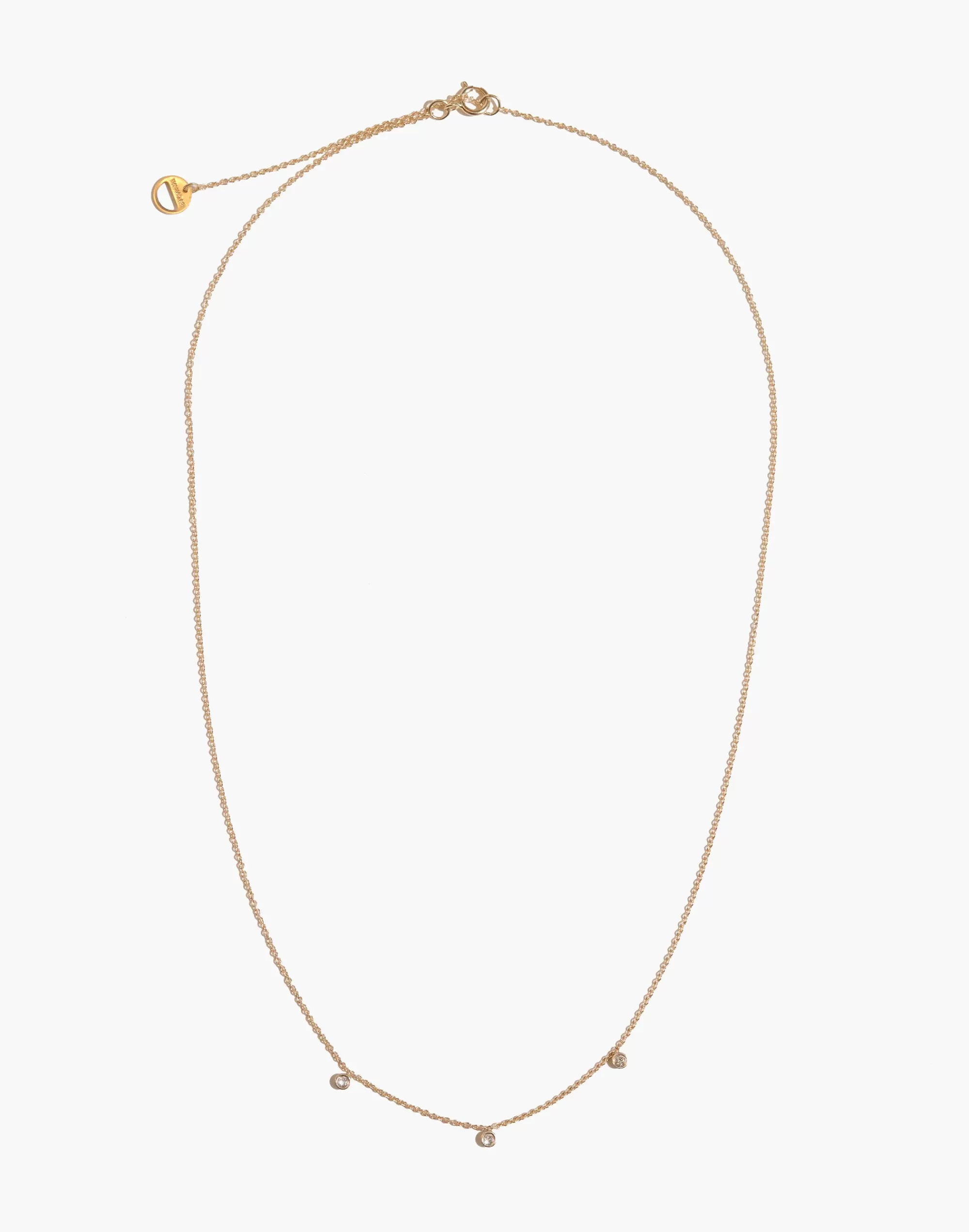 Madewell Fine Jewelry>Bychari 3 Diamond Necklace Gold