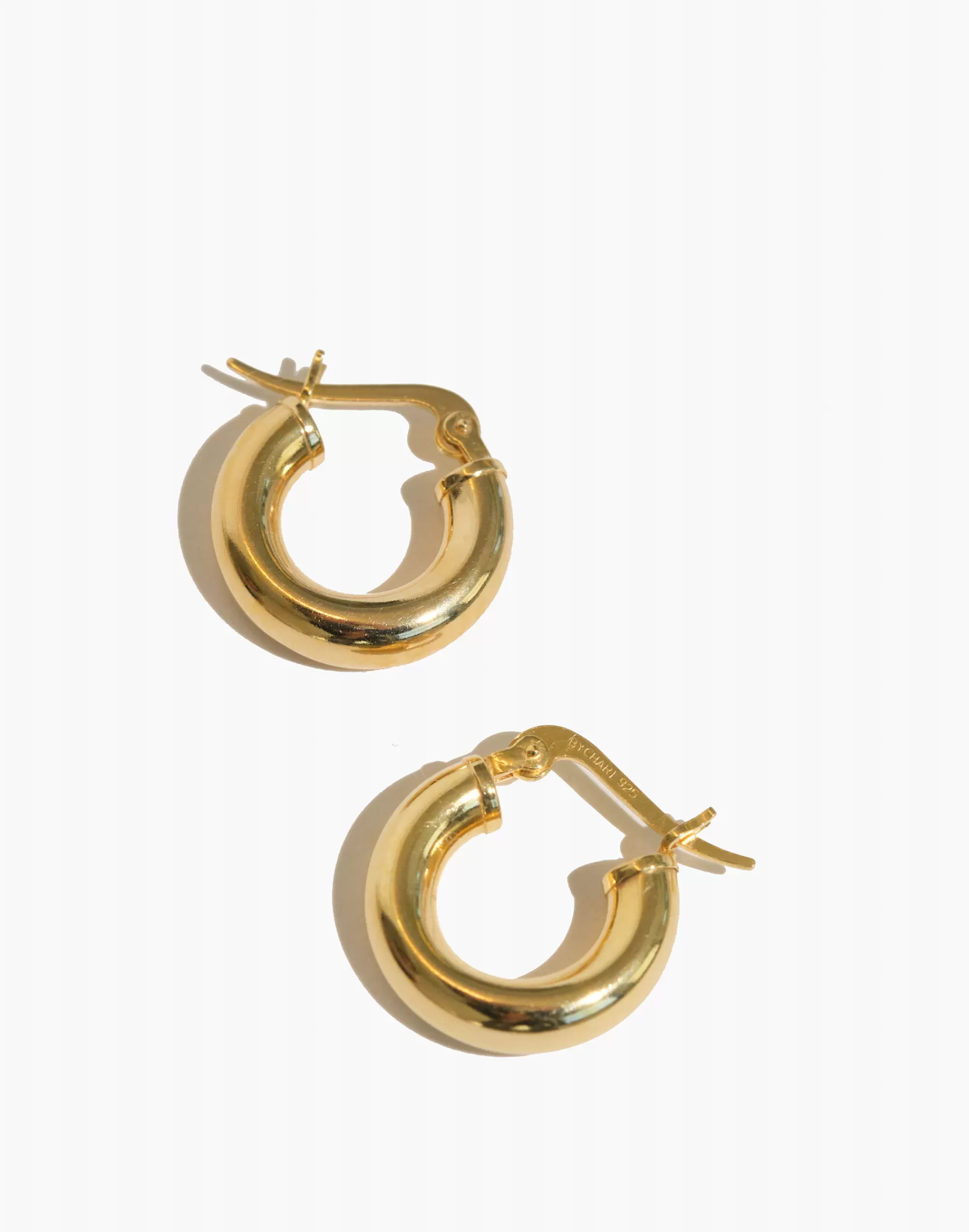 Madewell Earrings>Bychari Baby Sade Hoop Earrings Gold