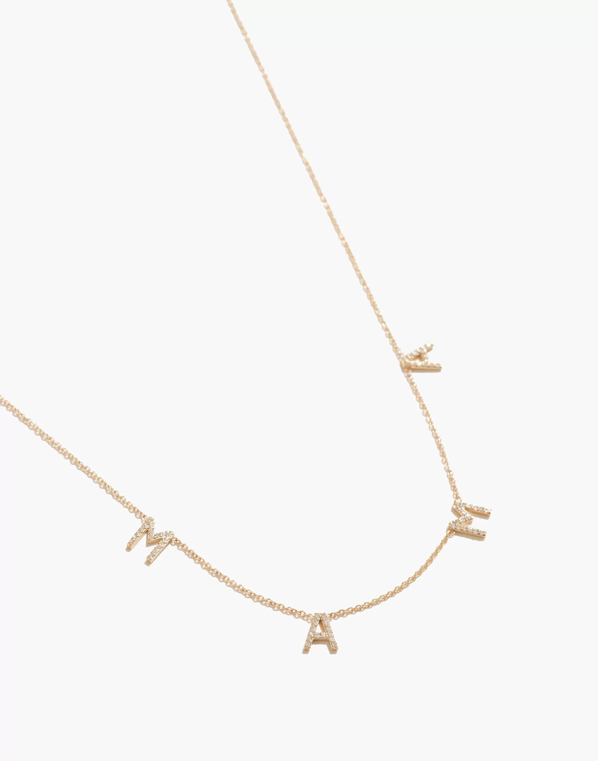 Madewell Necklaces>Bychari Diamond Mama Necklace Gold