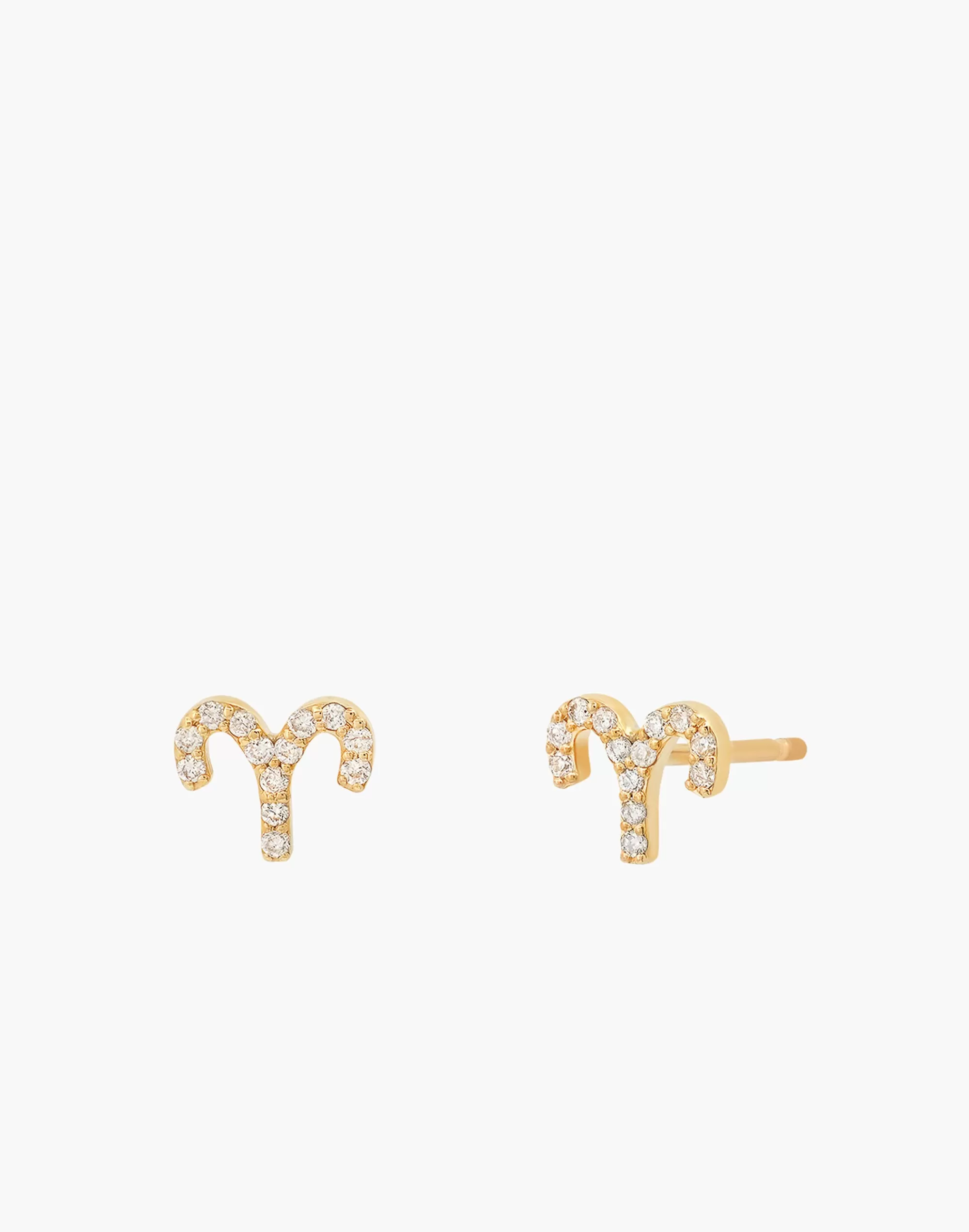 Madewell Earrings>Bychari Diamond Zodiac Earrings Aries