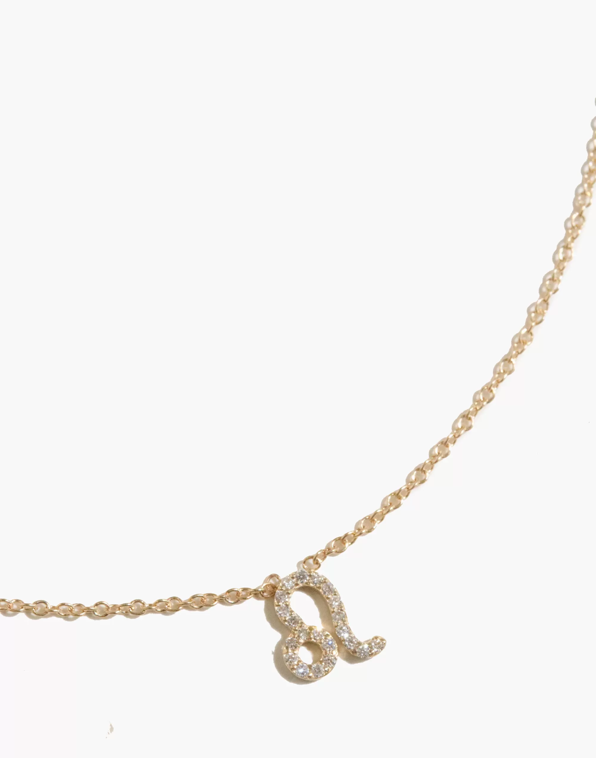 Madewell Necklaces>Bychari Diamond Zodiac Necklace Leo