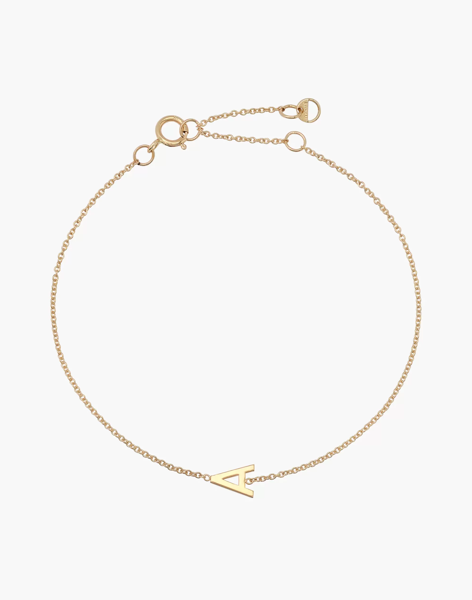 Madewell 14K Gold-Plated>Bychari Initial Bracelet Letter A