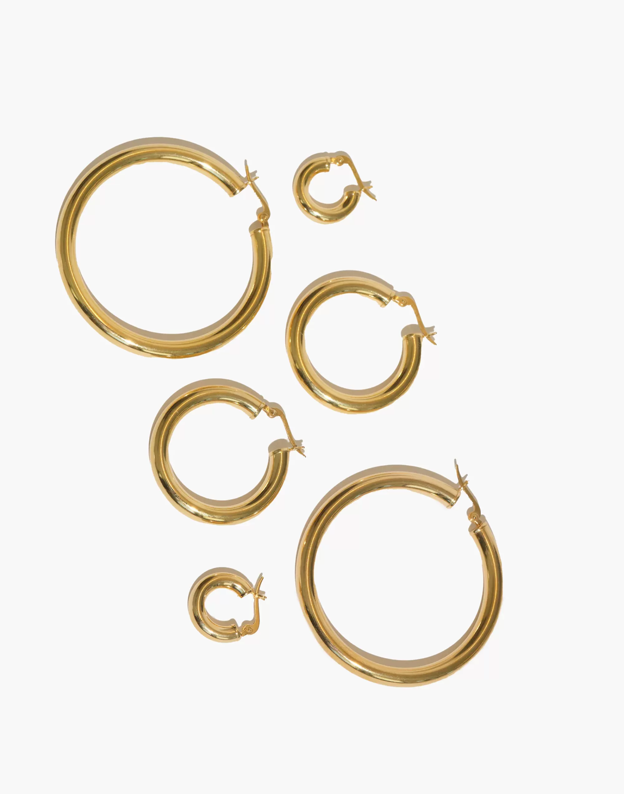 Madewell Earrings>Bychari Sade Hoop Earrings Gold