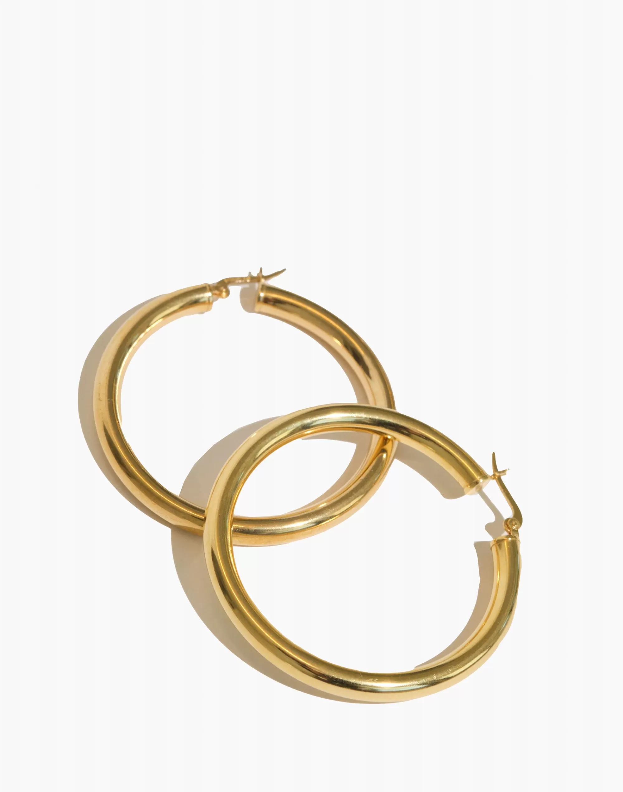 Madewell Earrings>Bychari Sade L Hoop Earrings Gold