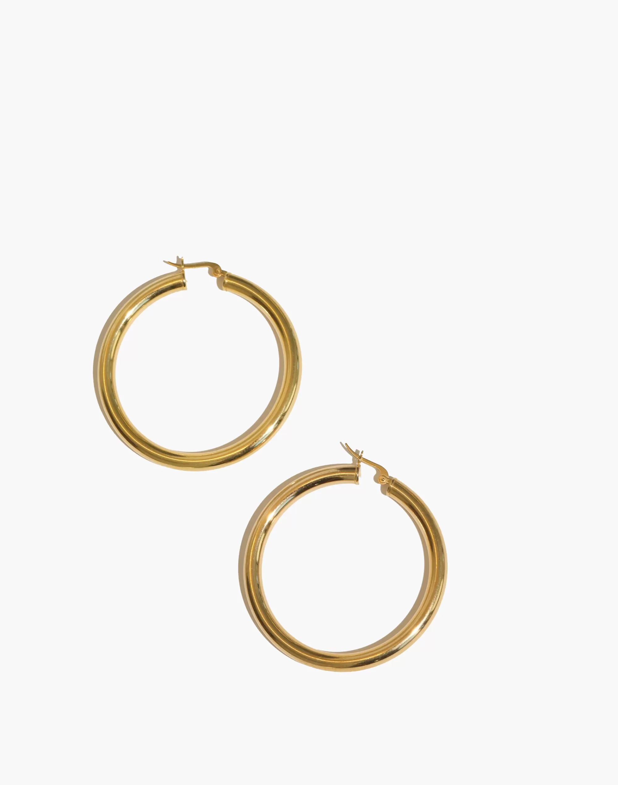 Madewell Earrings>Bychari Sade L Hoop Earrings Gold