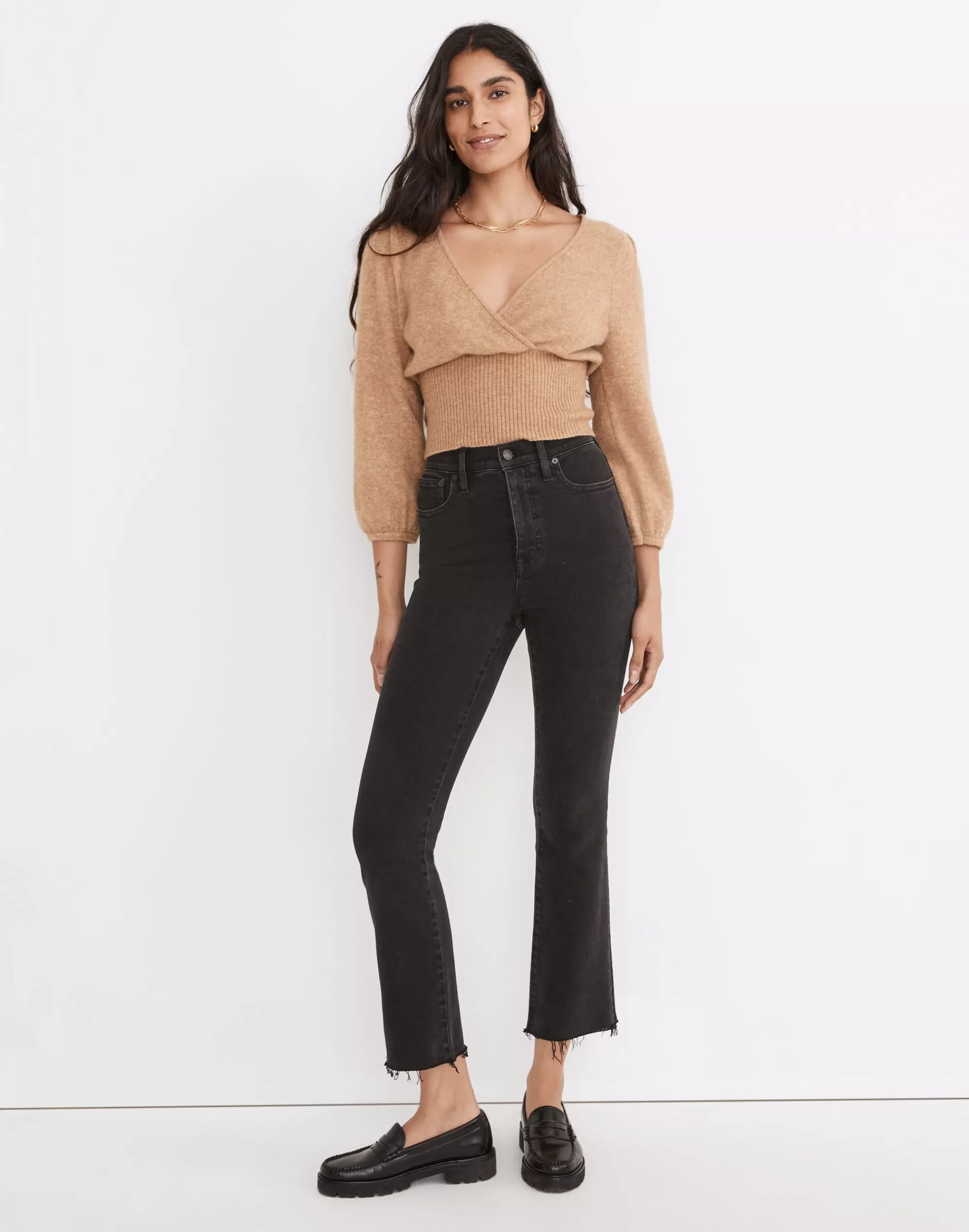 Madewell Kick Out Crop Jeans>Cali Demi-Boot Jeans In : Raw-Hem Edition Bayland Wash