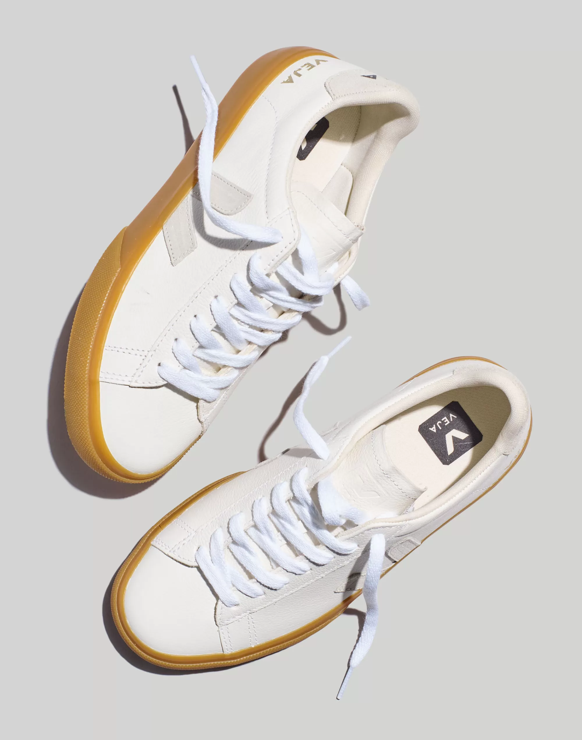 Madewell Sneakers>Campo Sneakers In Leather Extra White Brown