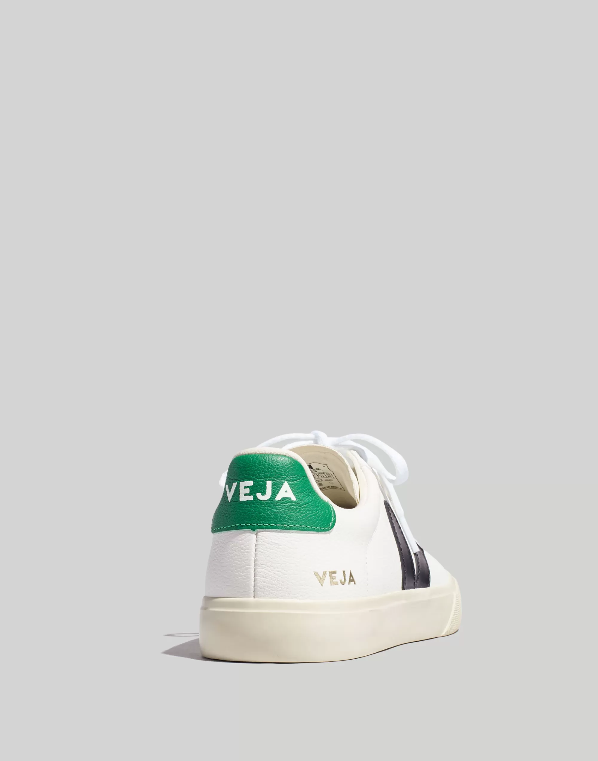 Madewell Sneakers>Campo Sneakers In Leather Extra White Black Emerald