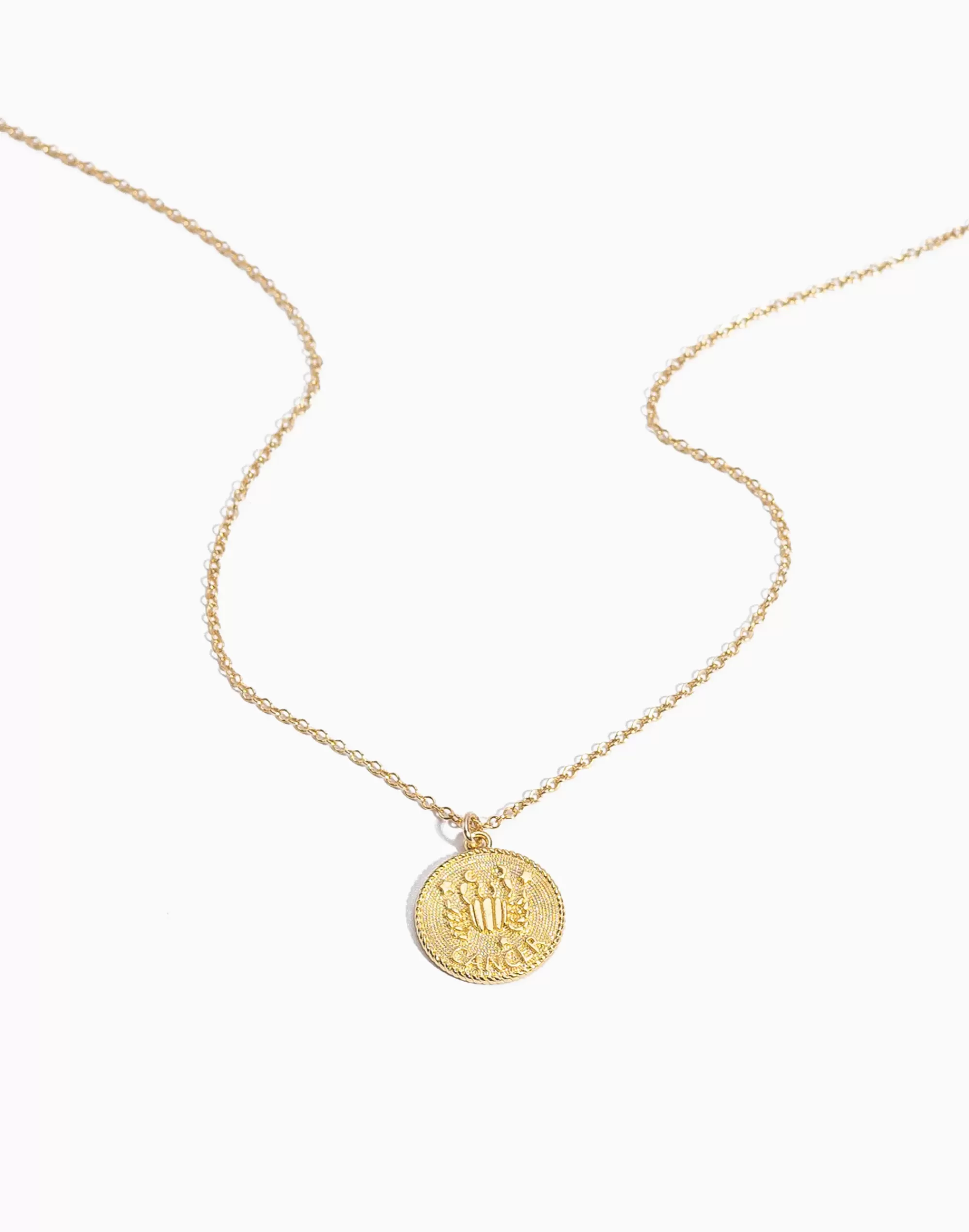 Madewell Necklaces>Cancer Zodiac Necklace Gold