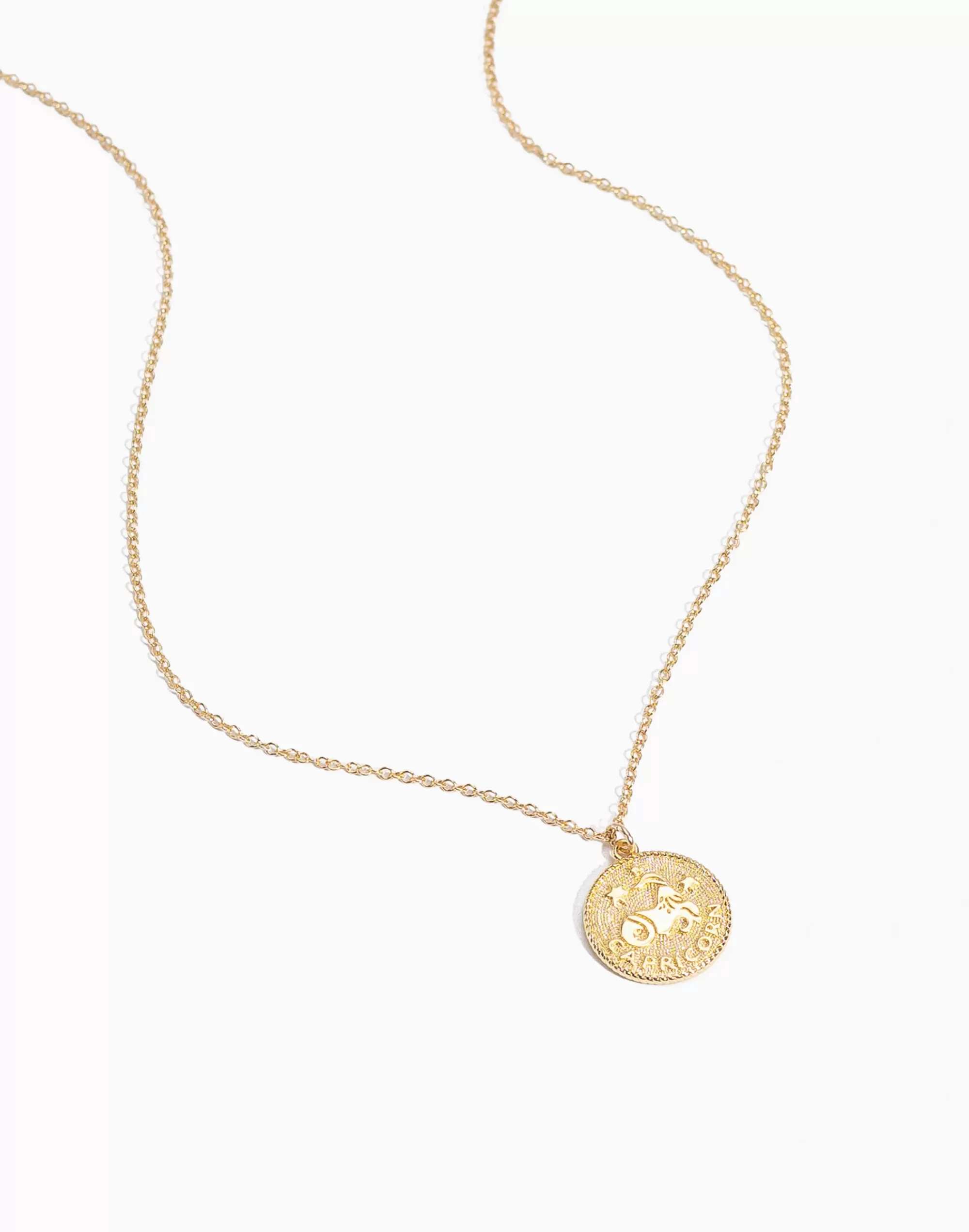 Madewell Necklaces>Capricorn Zodiac Necklace Gold