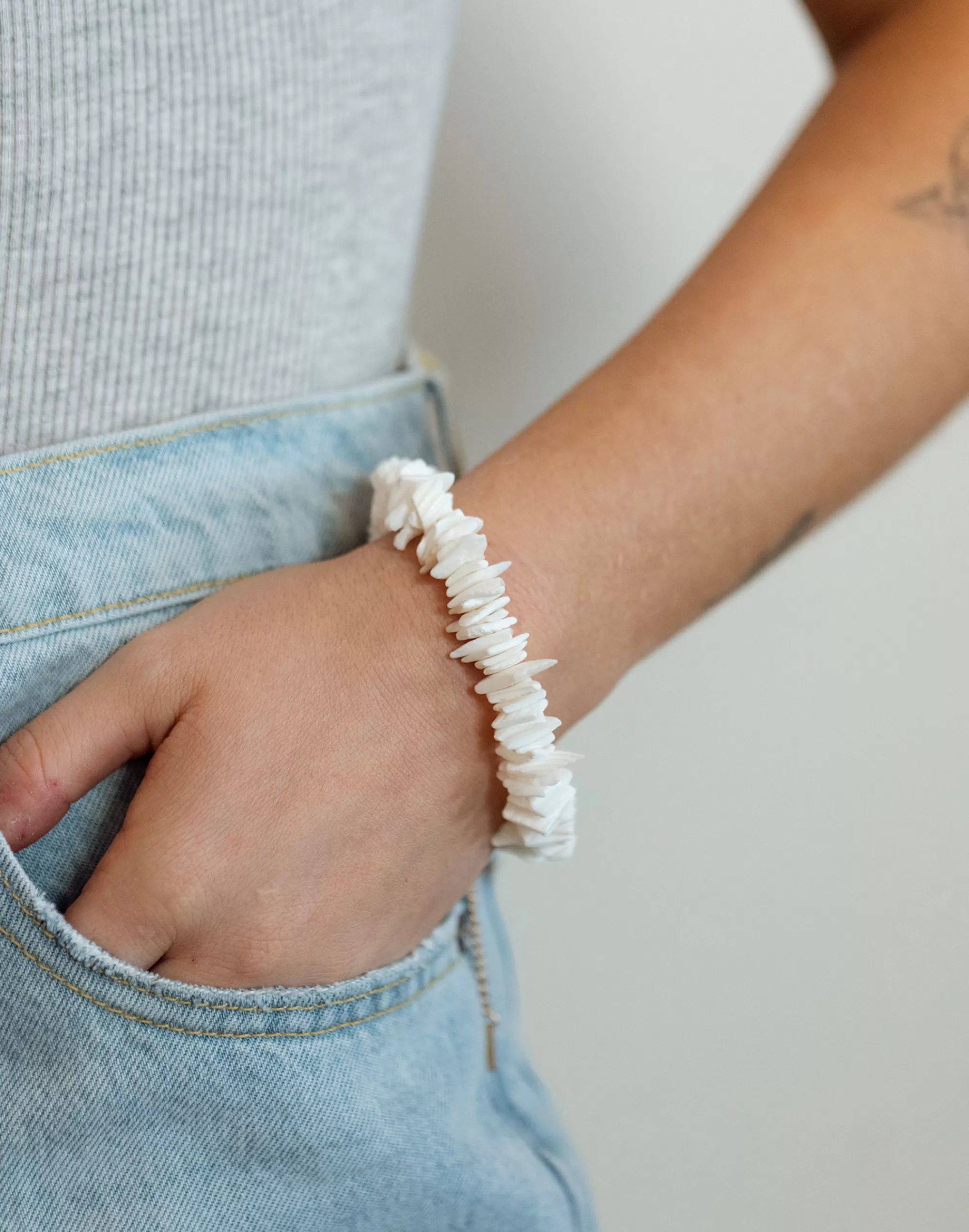 Madewell Bracelets>Casa Clara Shimmy Ivory White