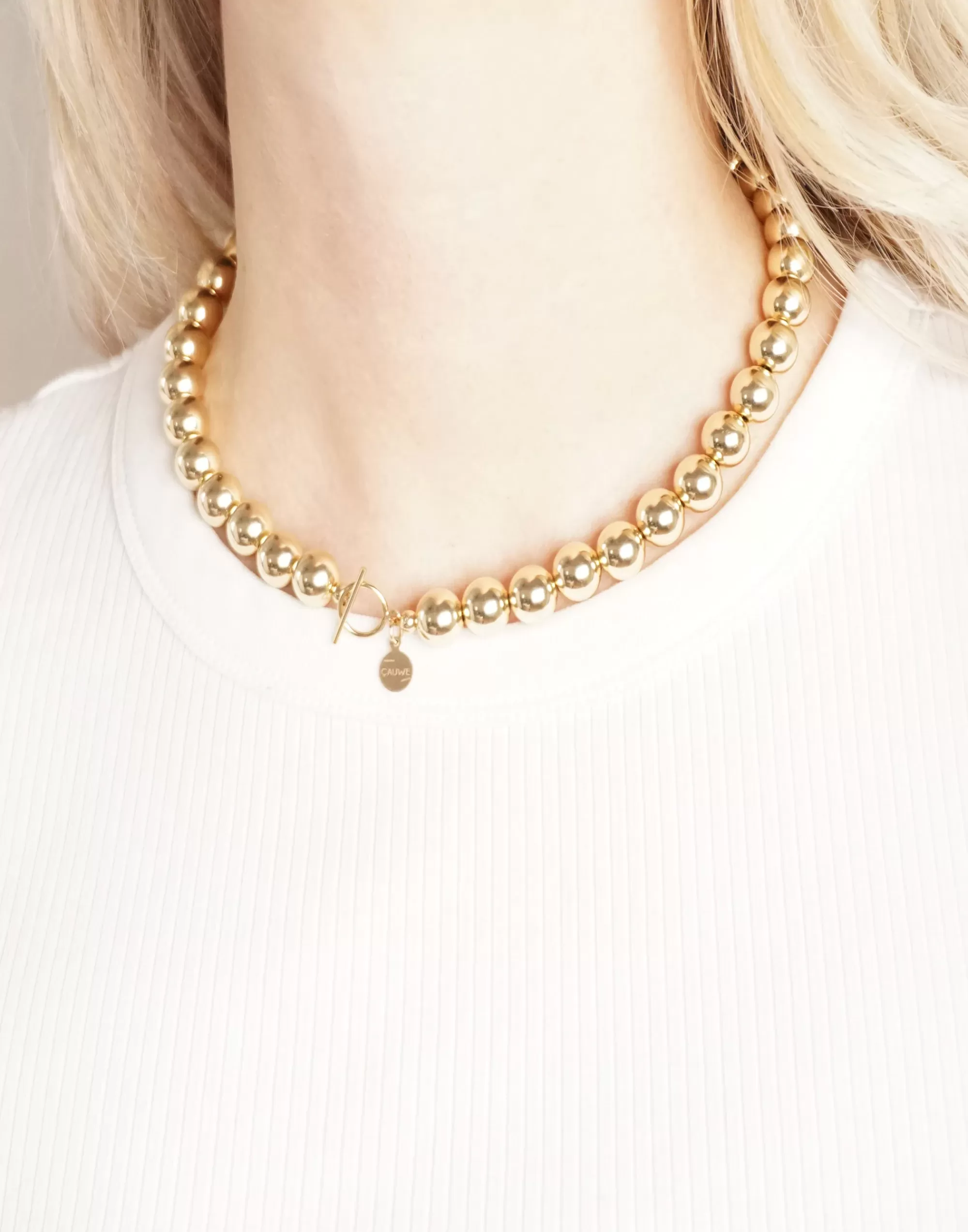 Madewell Necklaces>Charlotte Cauwe Studio Bead Necklace In 10Mm Gold