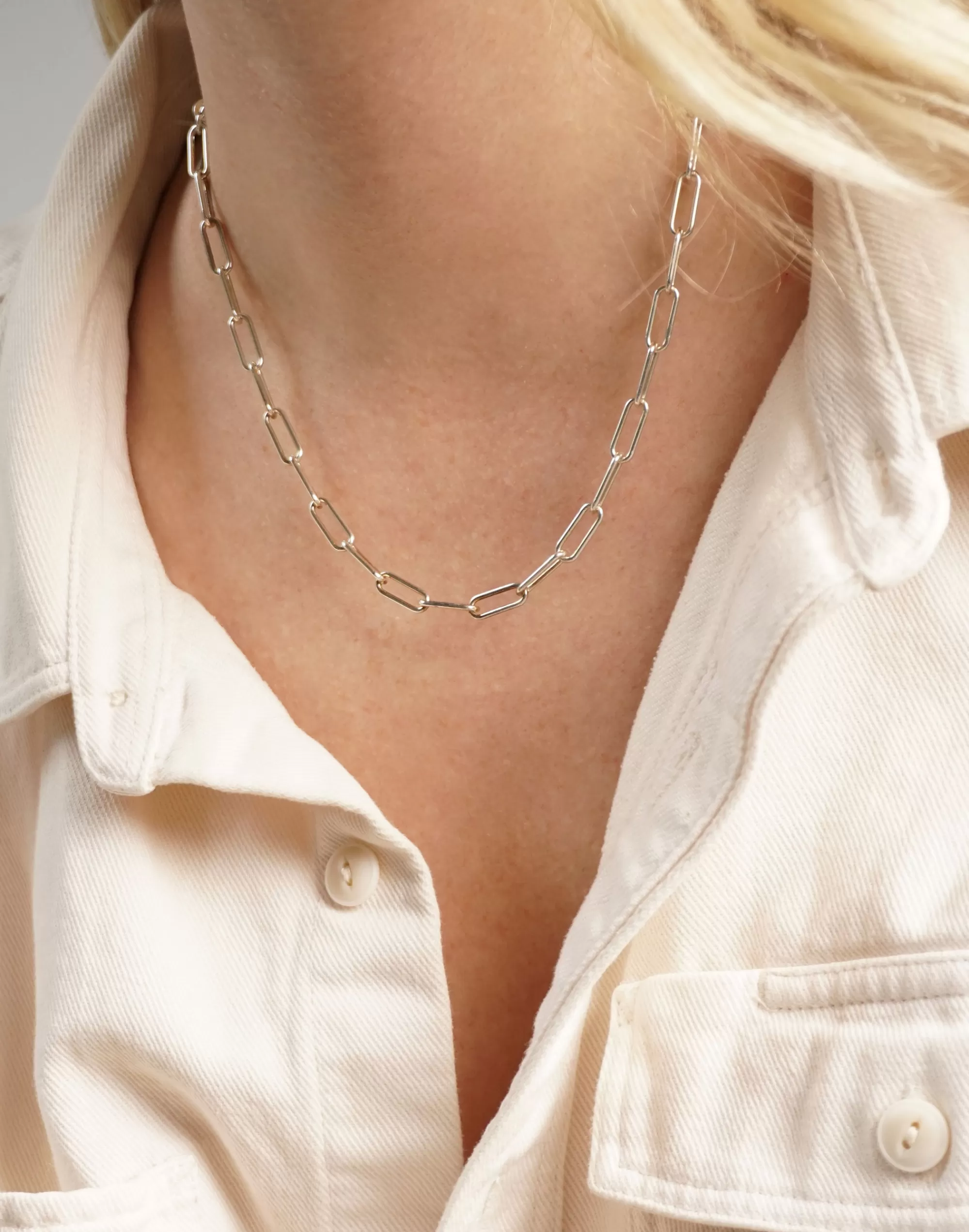 Madewell Necklaces>Charlotte Cauwe Studio Paperclip Chain Necklace In Sterling Silver