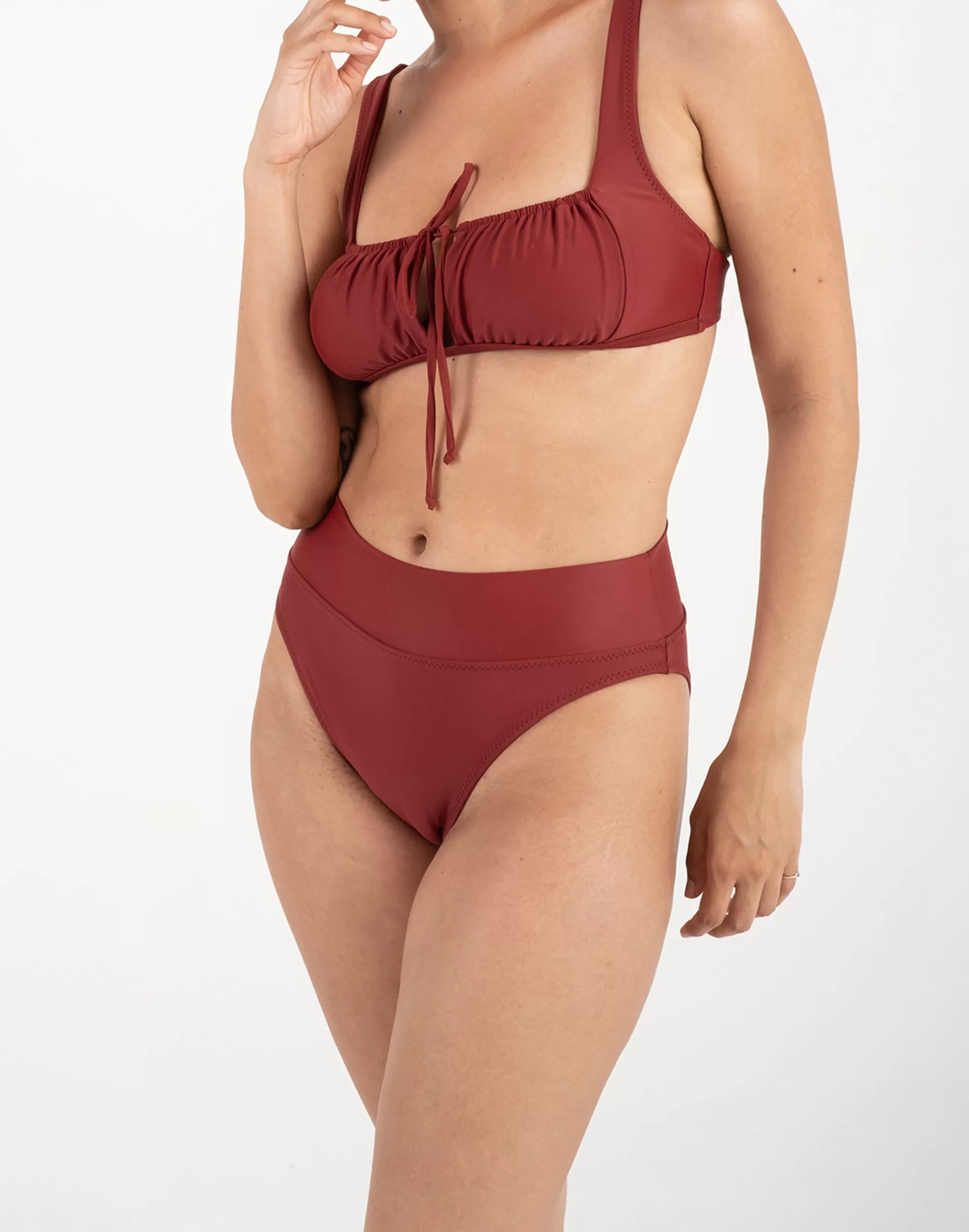 Madewell Swim>Chemise Bra Dark Red