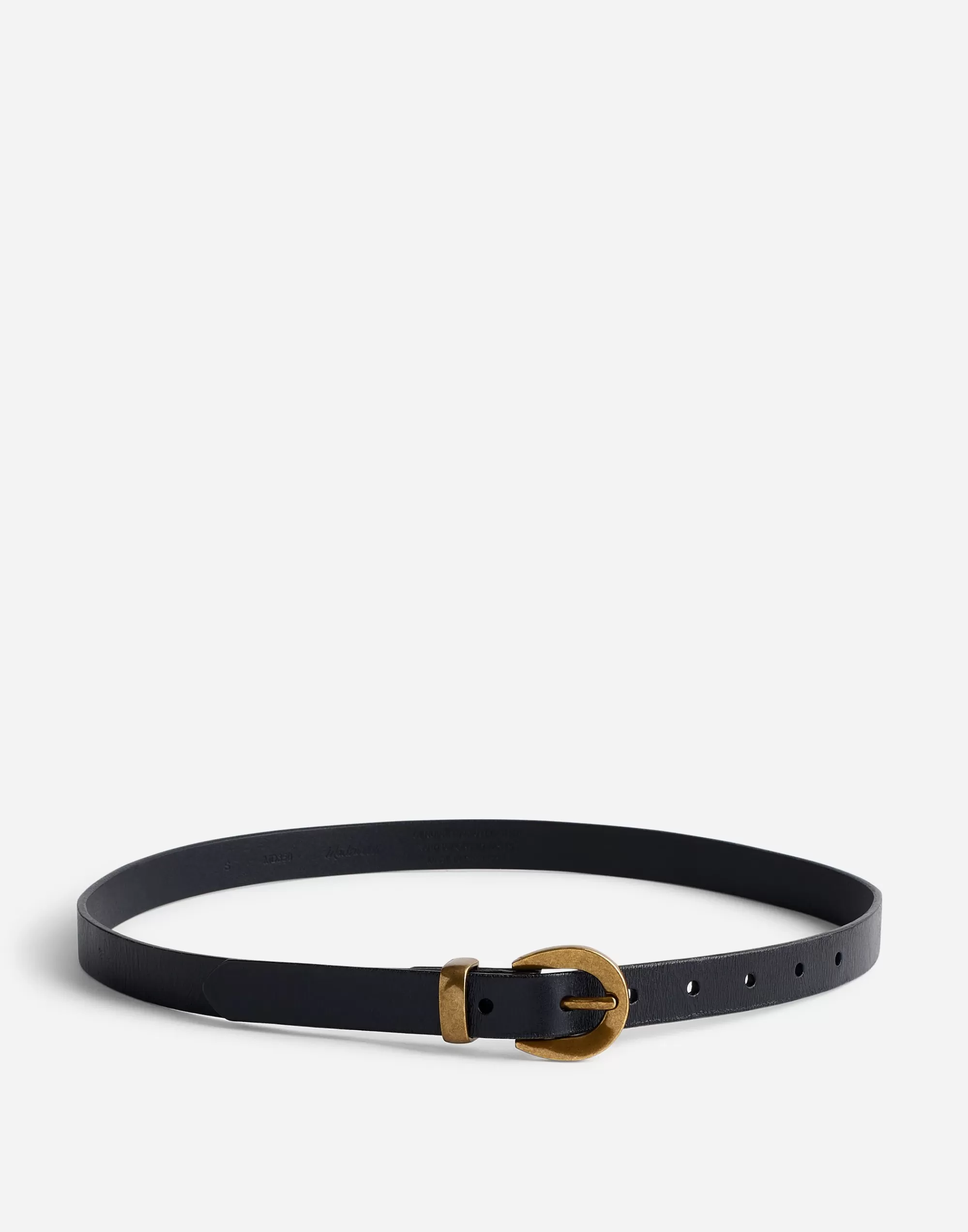 Madewell Belts>Chunky Buckle Skinny Leather Belt True Black