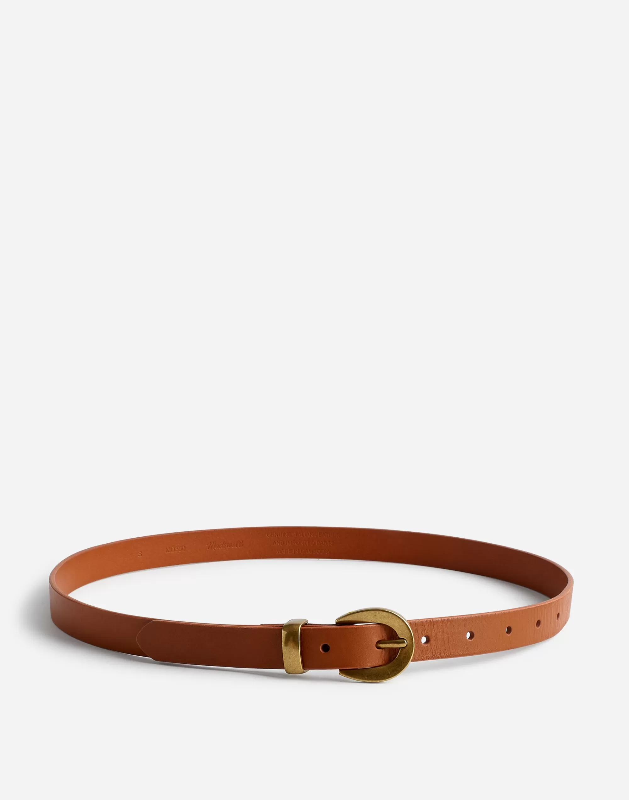 Madewell Belts>Chunky Buckle Skinny Leather Belt Desert Camel