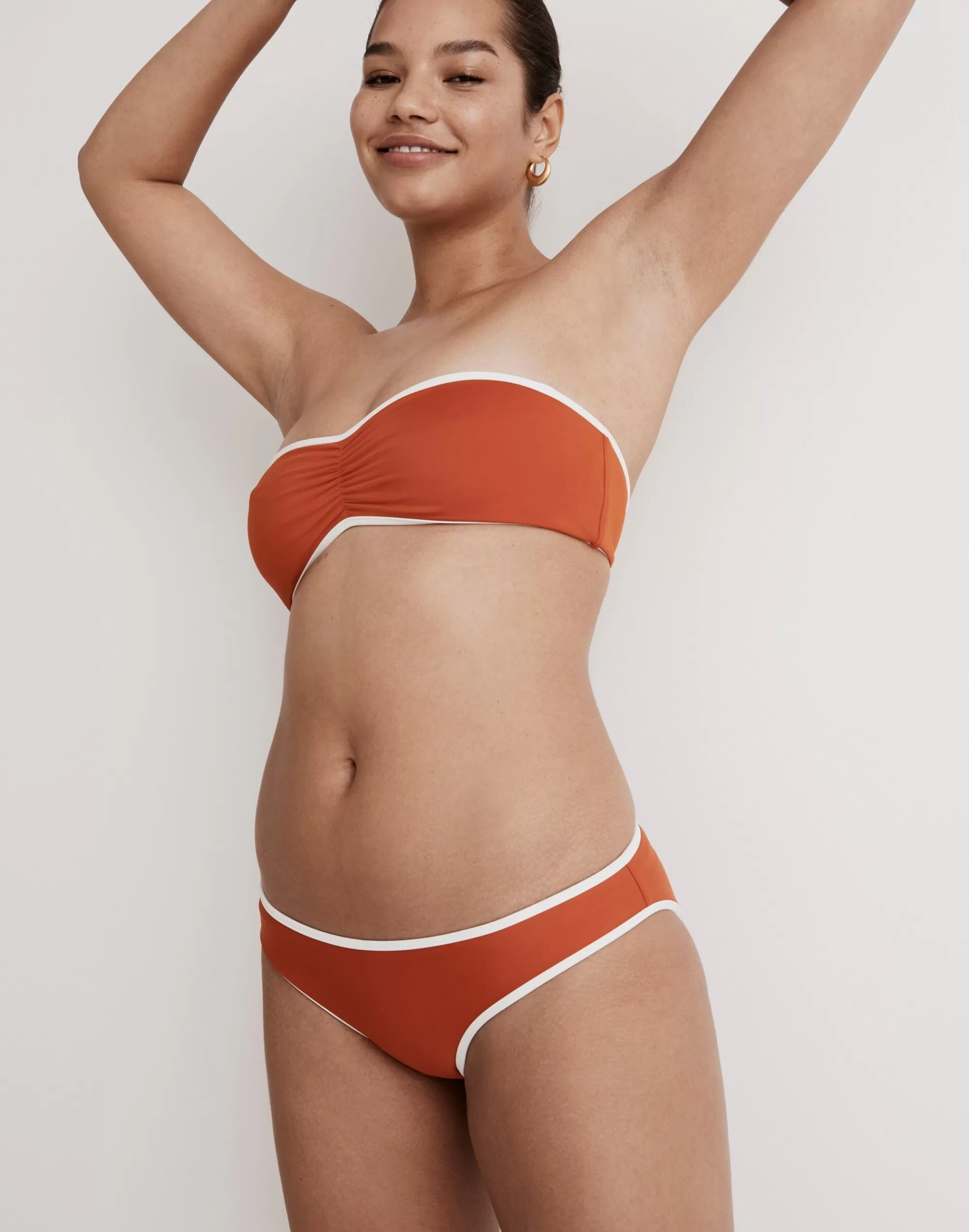 Madewell Swim>Classic Contrast Bikini Bottom Roasted Squash