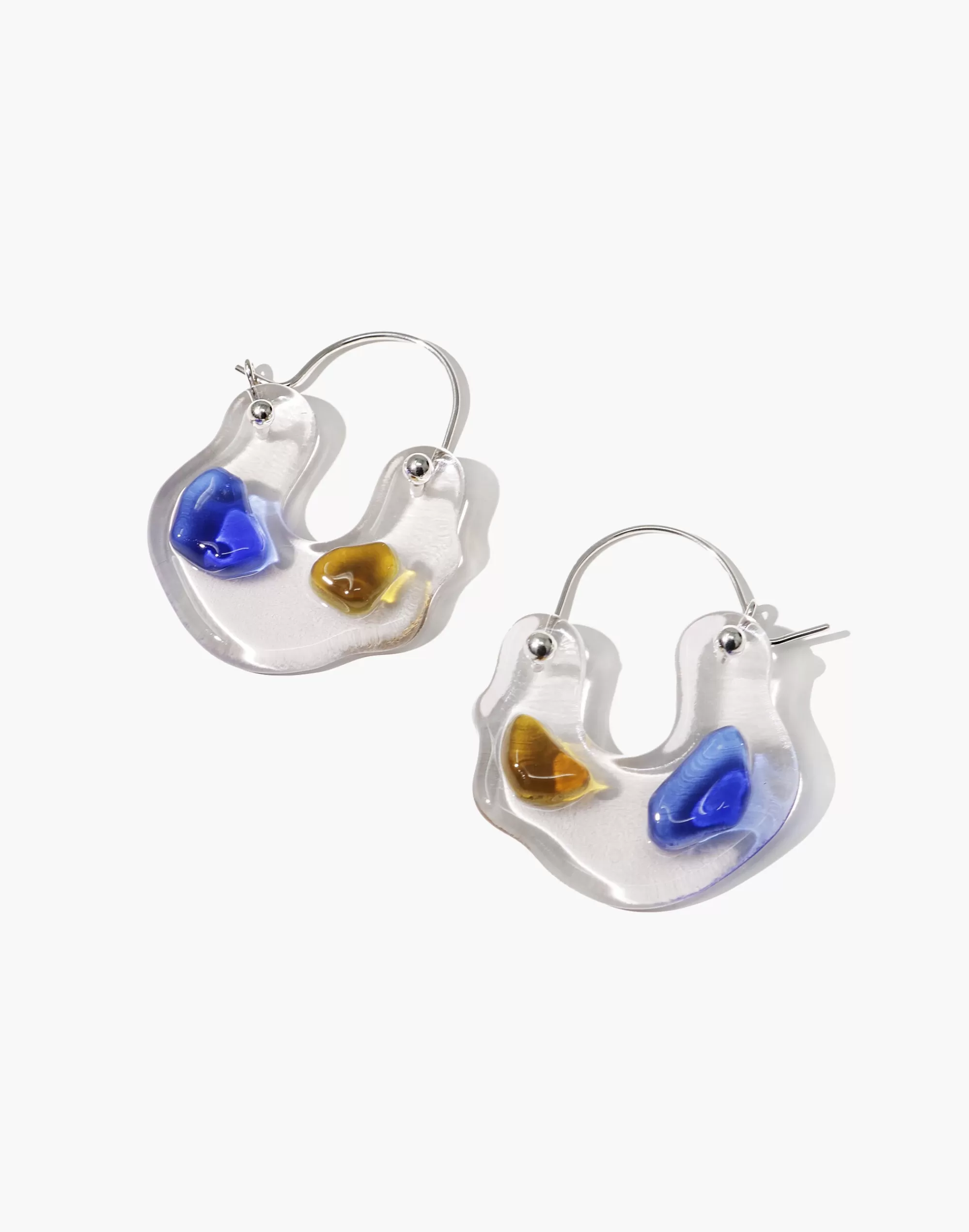 Madewell Earrings>Cled Ray Hoop Earrings Blue Multi