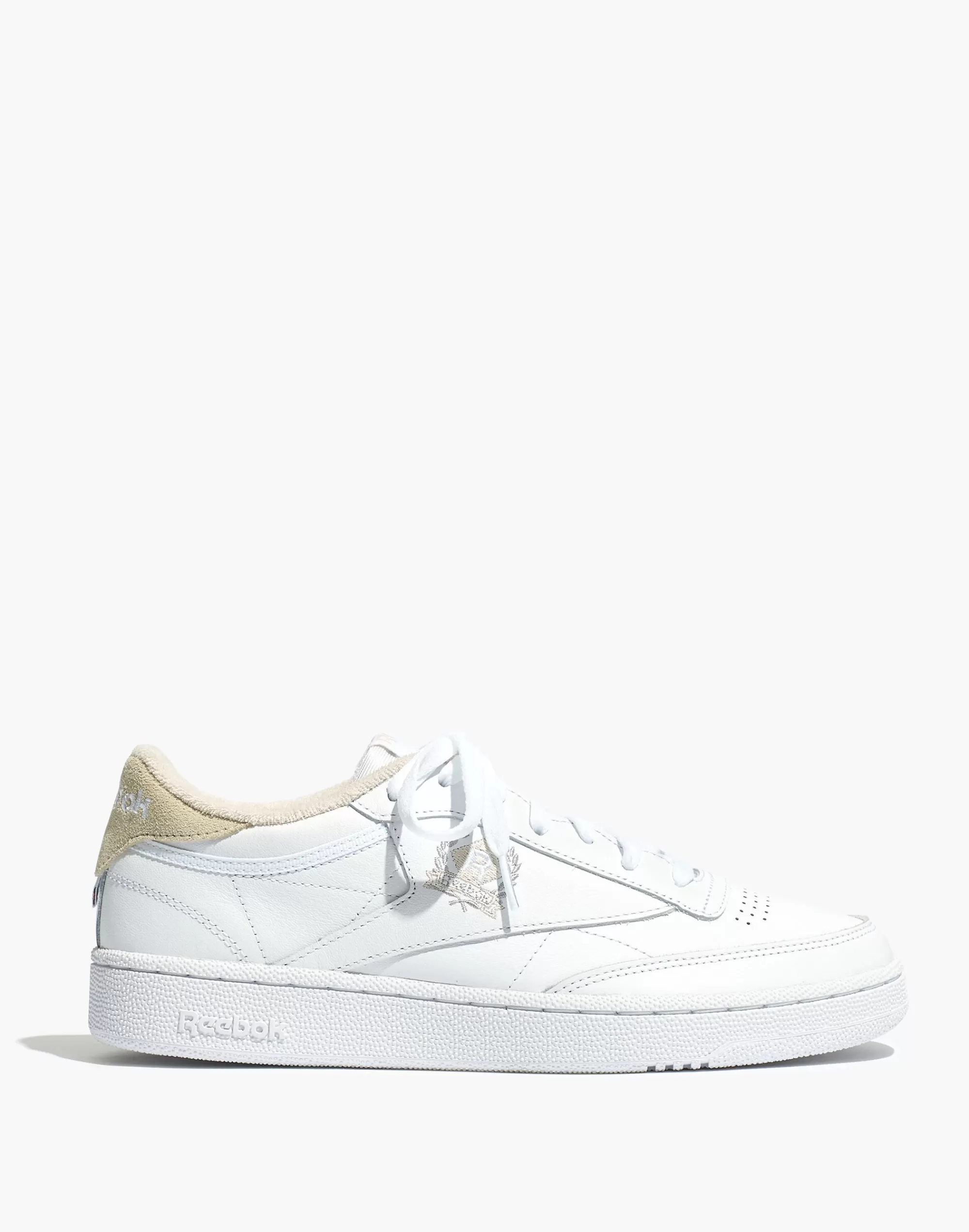 Madewell Sneakers>Club C 85 Crest Sneakers In White And Alabaster Ftwr White/Alabaster/Pure