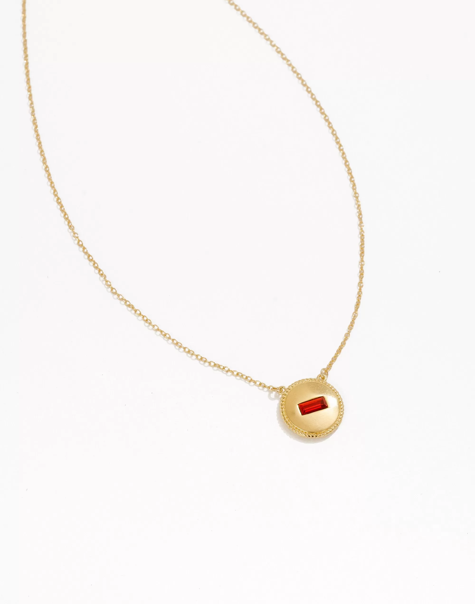 Madewell Necklaces>Coin Birthstone Necklace January