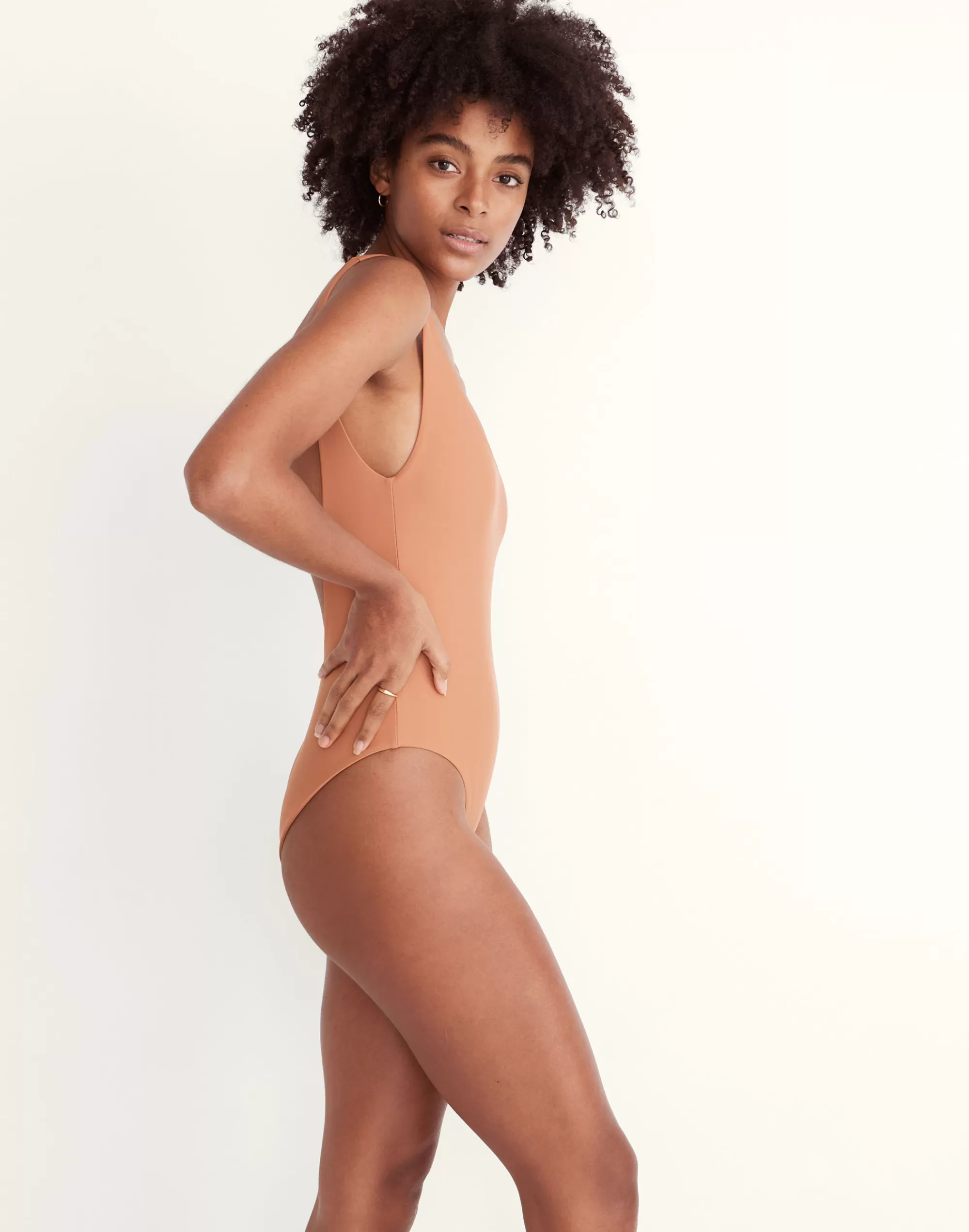 Madewell Swim>Contour One-Piece Swimsuit Toasted Nut