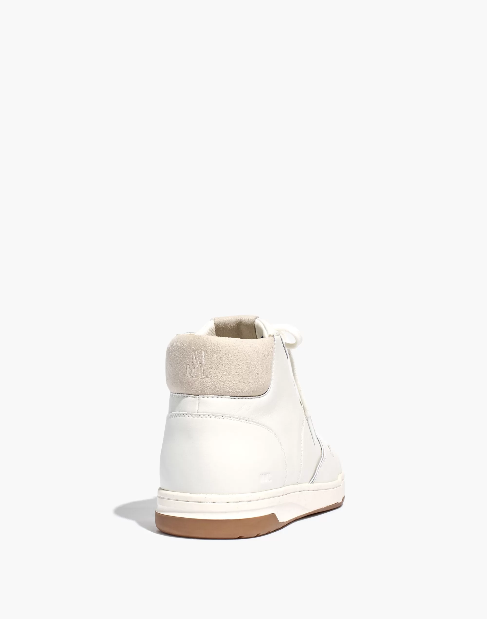 Madewell Sneakers>Court High-Top Sneakers In Antique White And Multi Ivory Multi