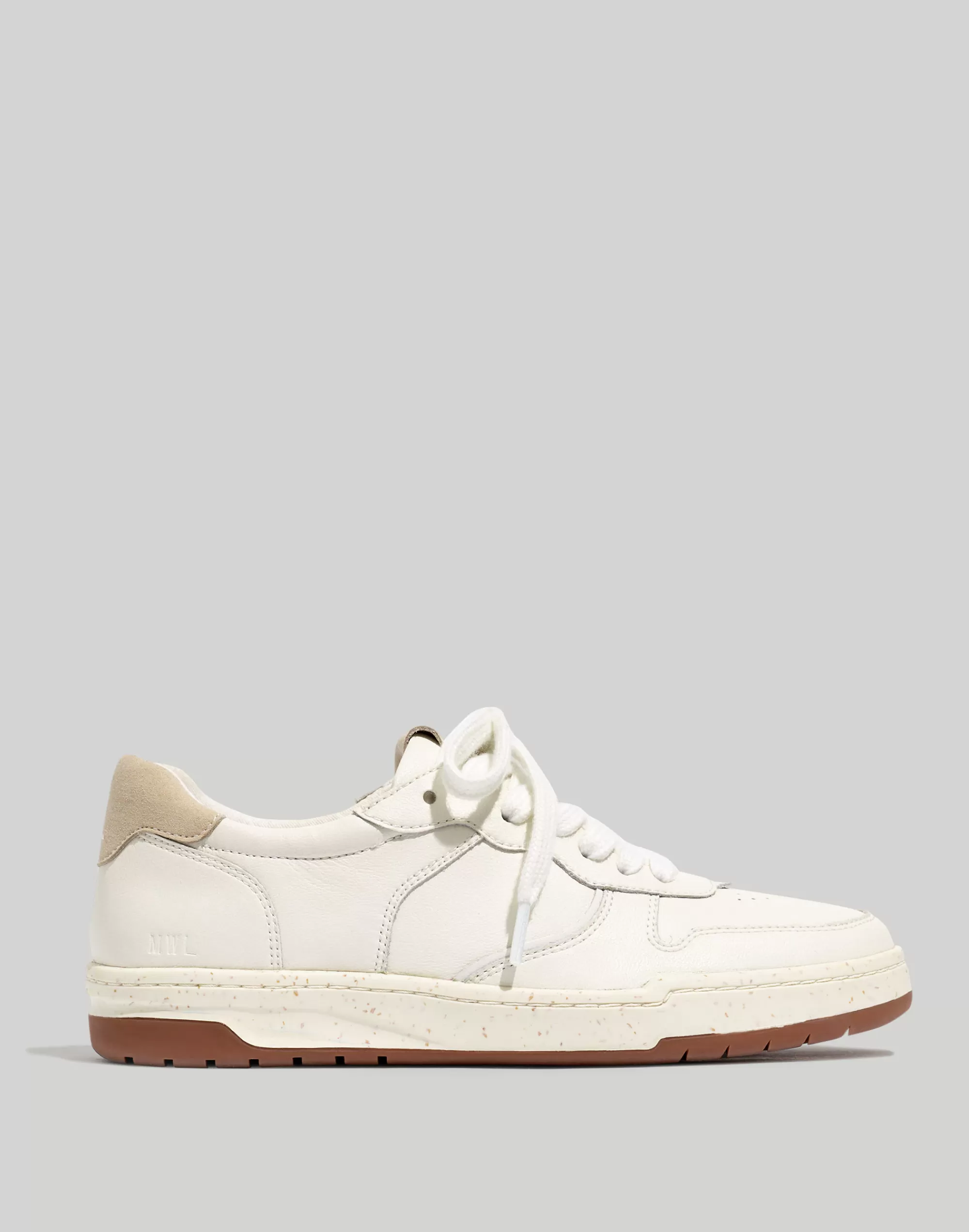 Madewell Sneakers>Court Sneakers In White Leather Ivory Multi