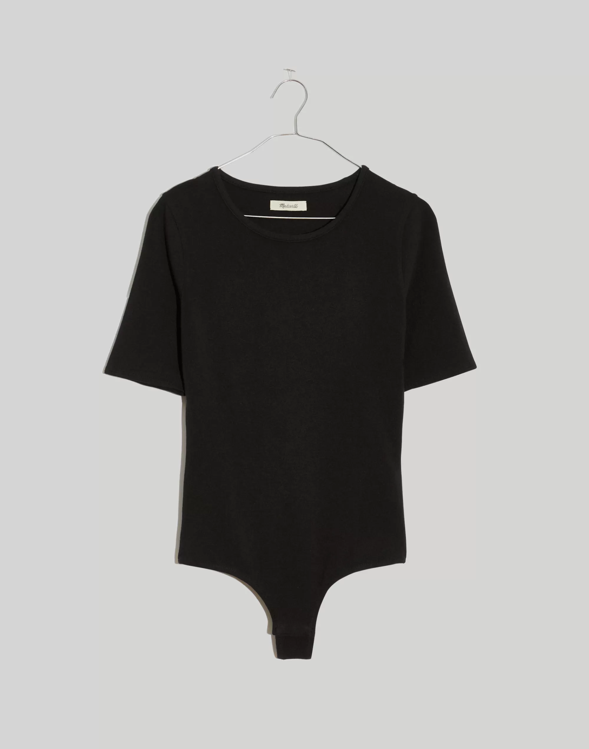 Madewell Tees>Crewneck Short-Sleeve Thong Bodysuit True Black