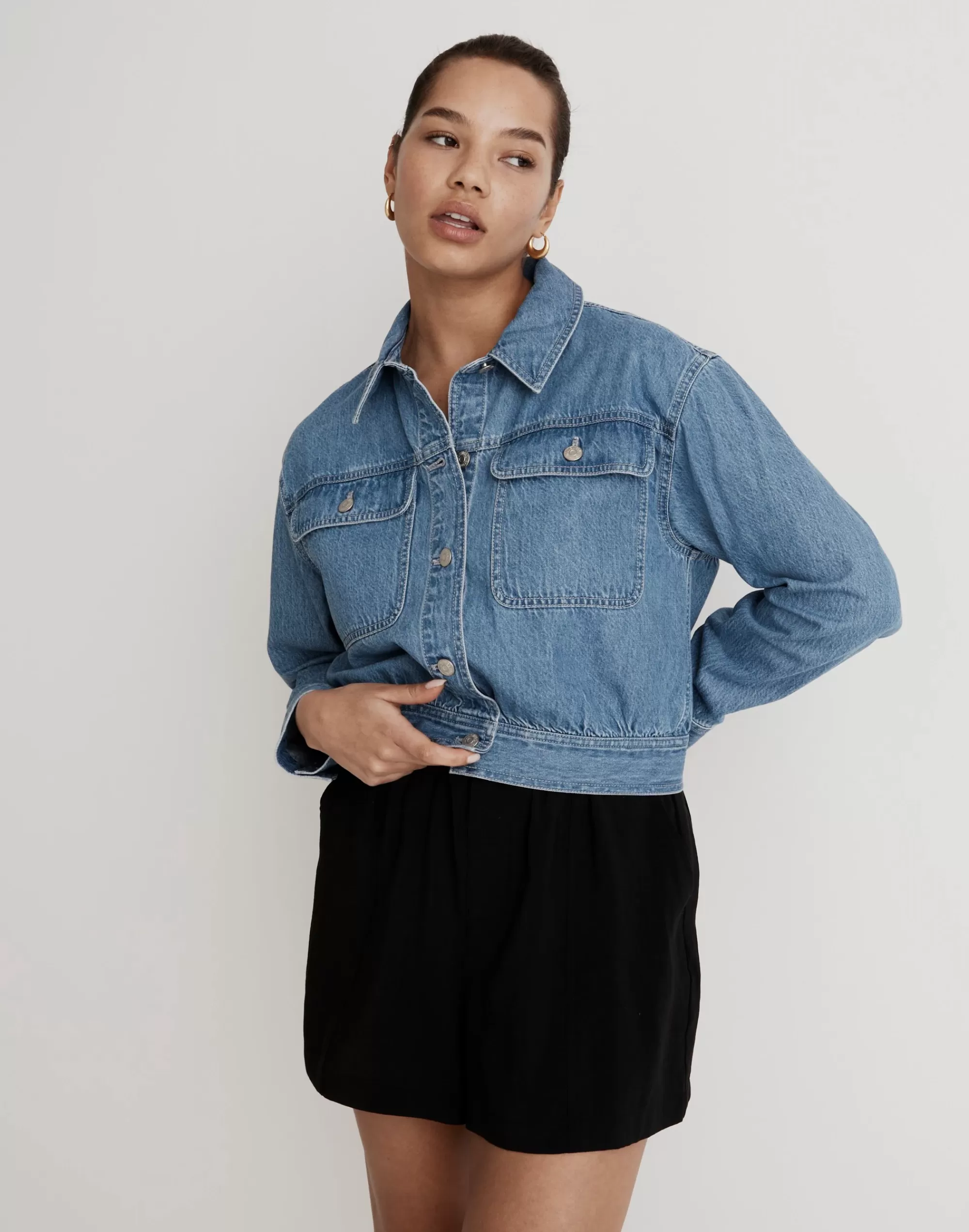 Madewell Jackets>Crop Jean Jacket In Dursett Wash