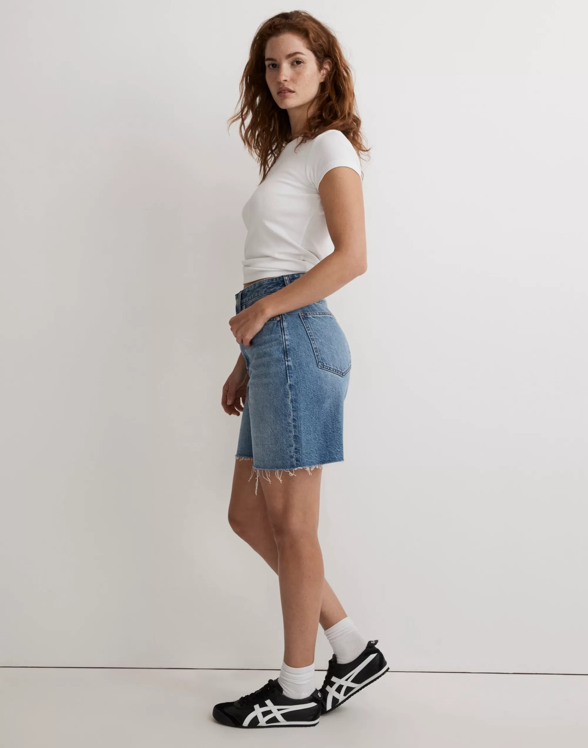 Madewell Curvy Shorts>Curvy Baggy Jean Shorts In Crestford Wash