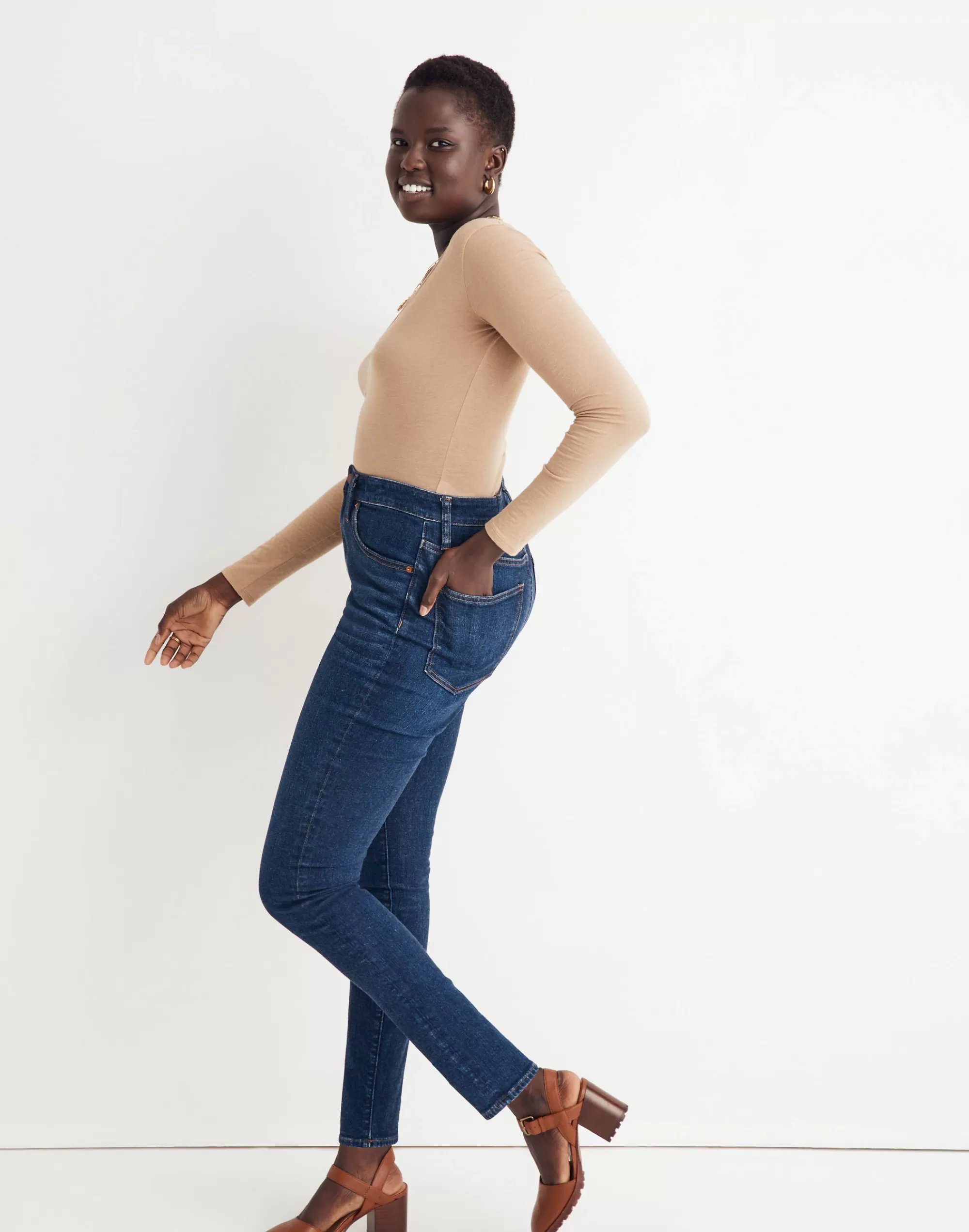 Madewell Curvy Jeans>Curvy High-Rise Skinny Jeans In Seville Wash