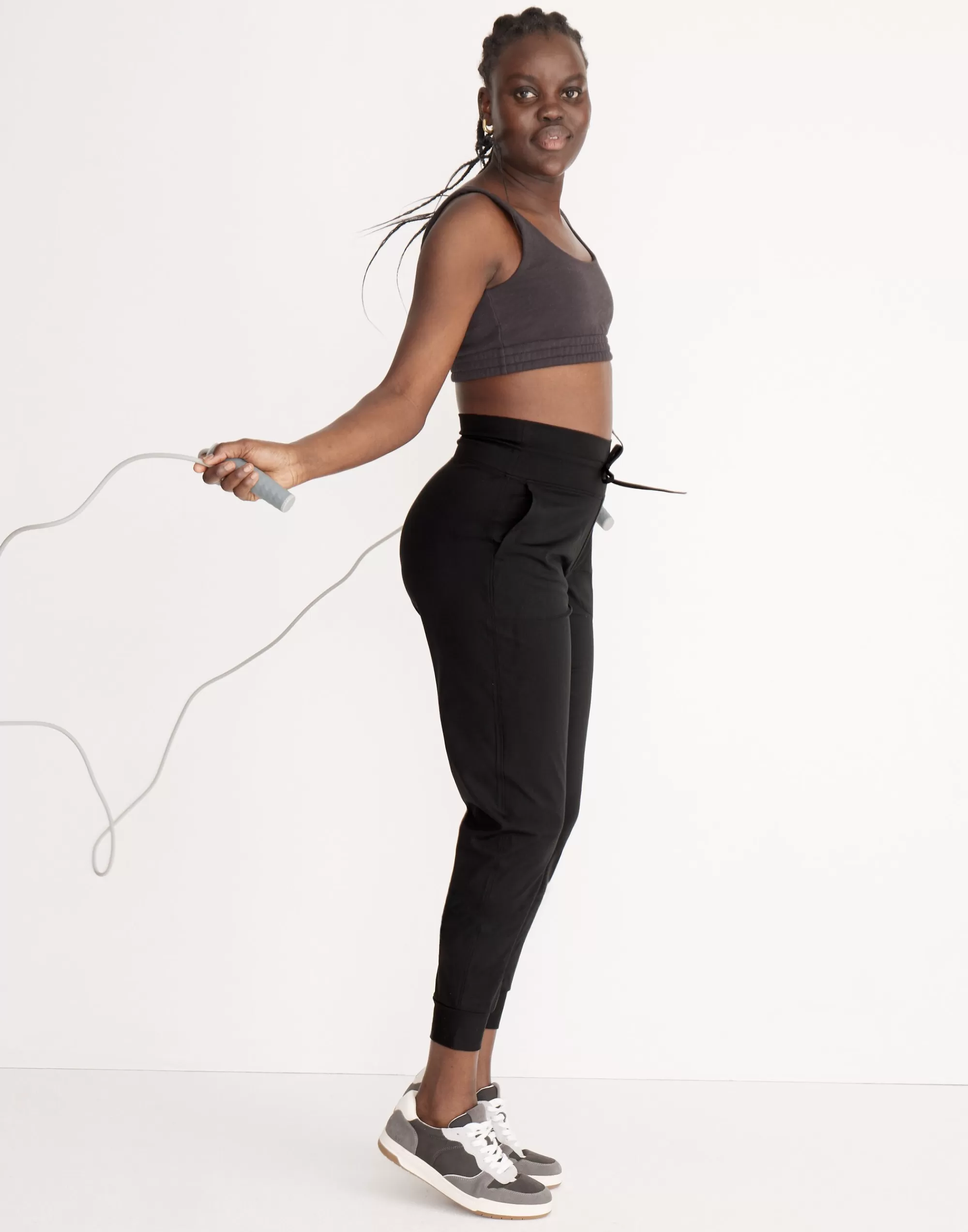 Madewell Activewear>Curvy Mwl Flex Skinny Joggers True Black