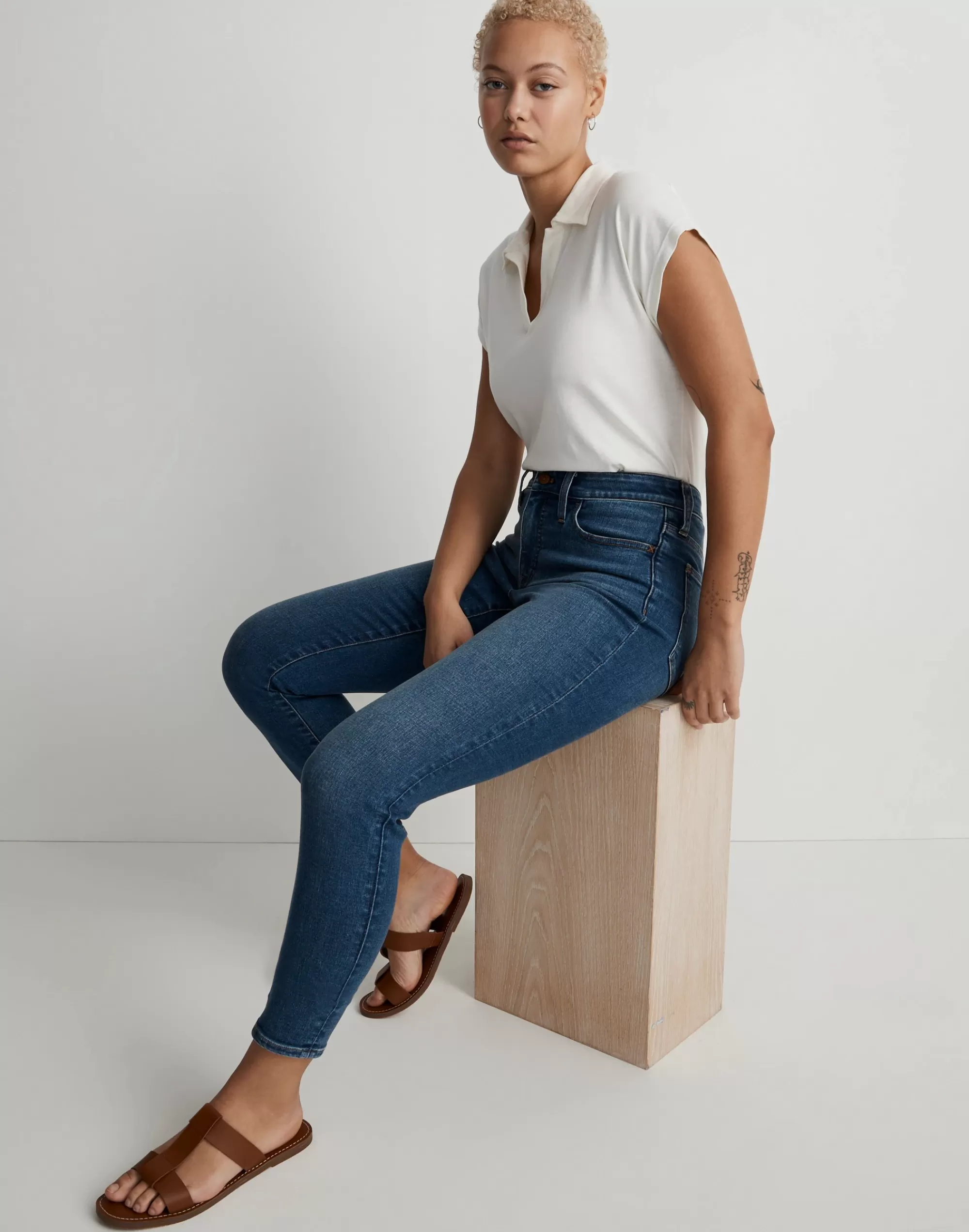 Madewell Skinny Jeans>Curvy Roadtripper Authentic Skinny Jeans In Roselawn Wash