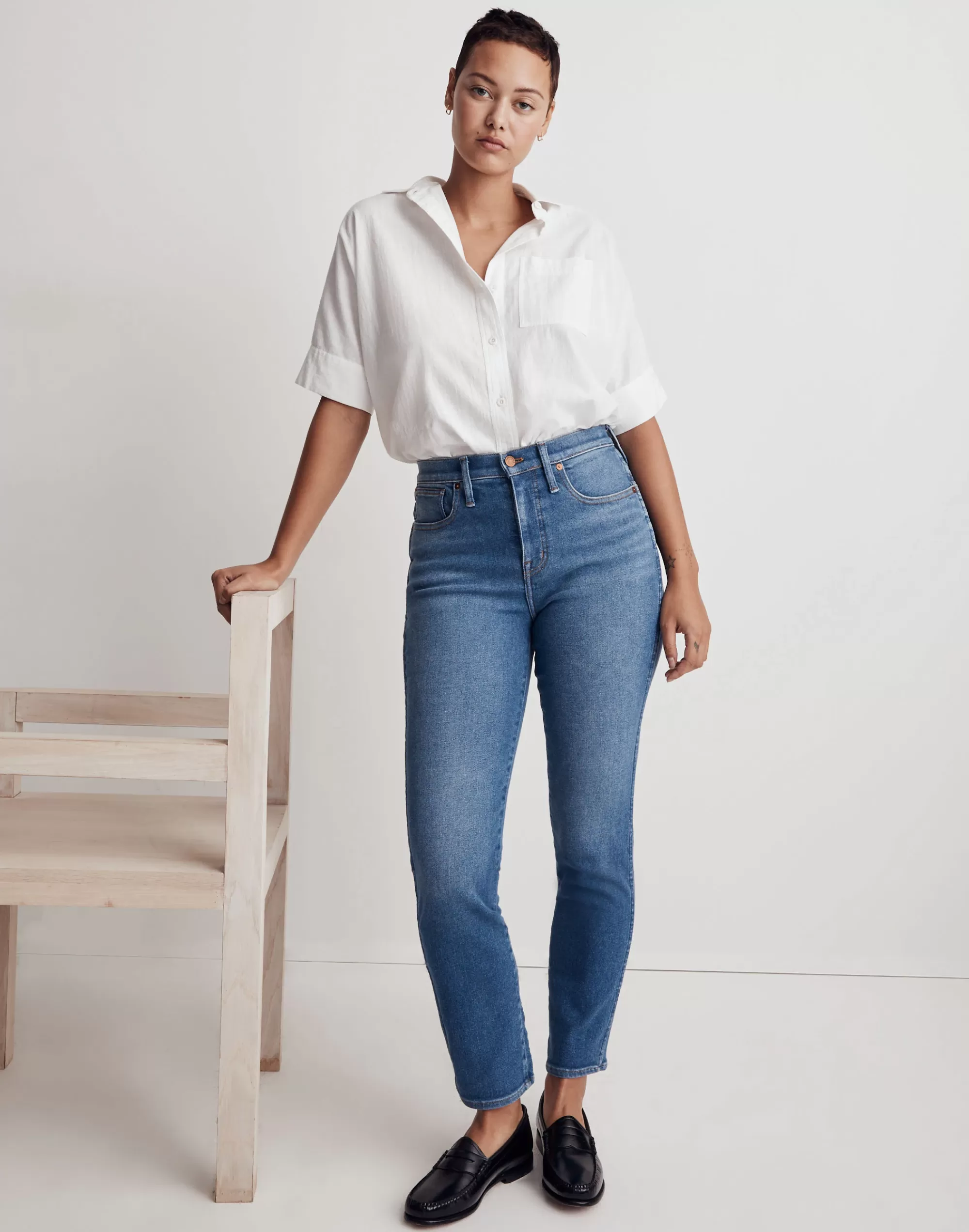 Madewell Straight-Leg Jeans>Curvy Stovepipe Jeans In Leaside Wash