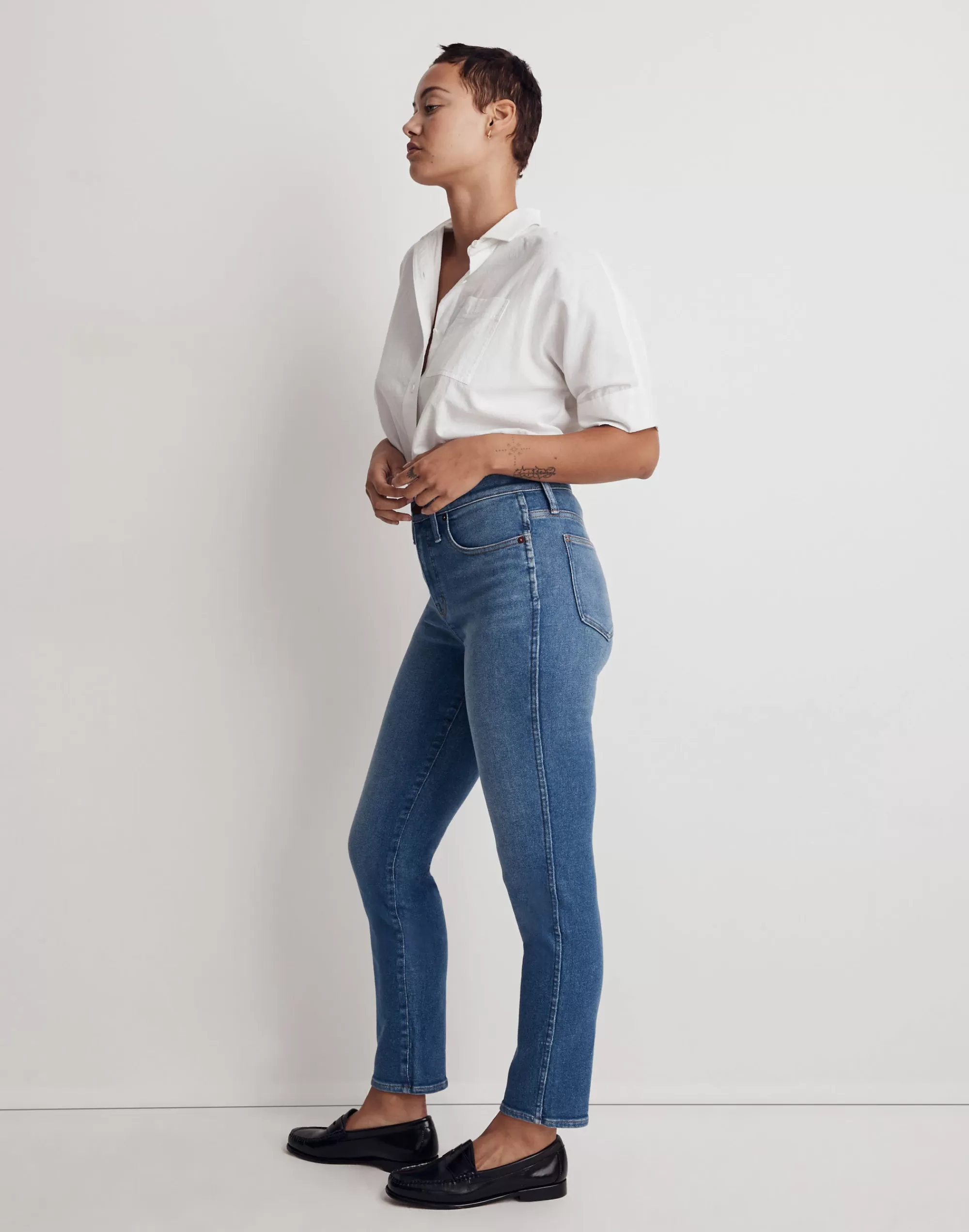 Madewell Straight-Leg Jeans>Curvy Stovepipe Jeans In Leaside Wash