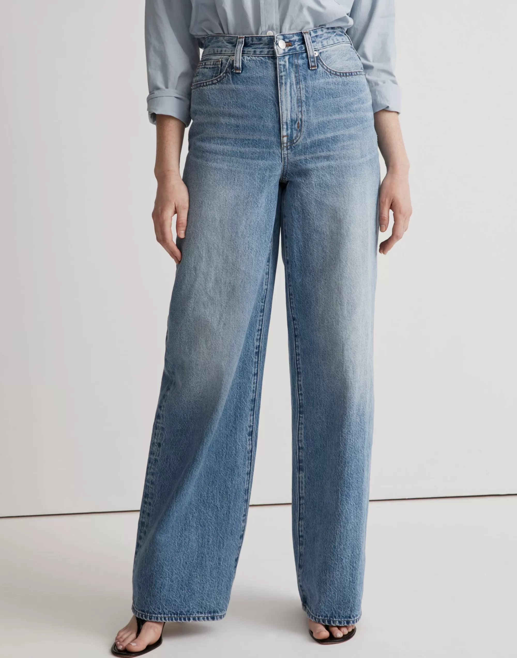 Madewell Wide-Leg Jeans>Curvy Superwide-Leg Jeans In Varian Wash