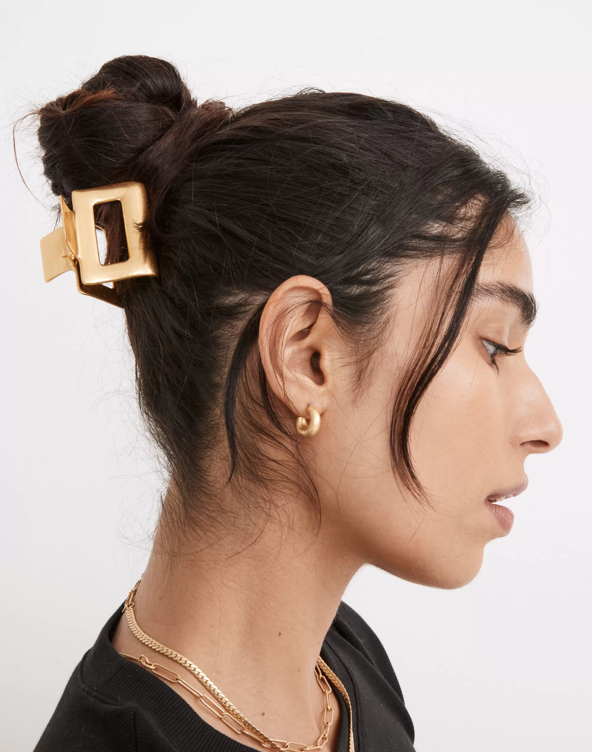 Madewell Hair Accessories>Cutout Medium Claw Hair Clip Vintage Gold