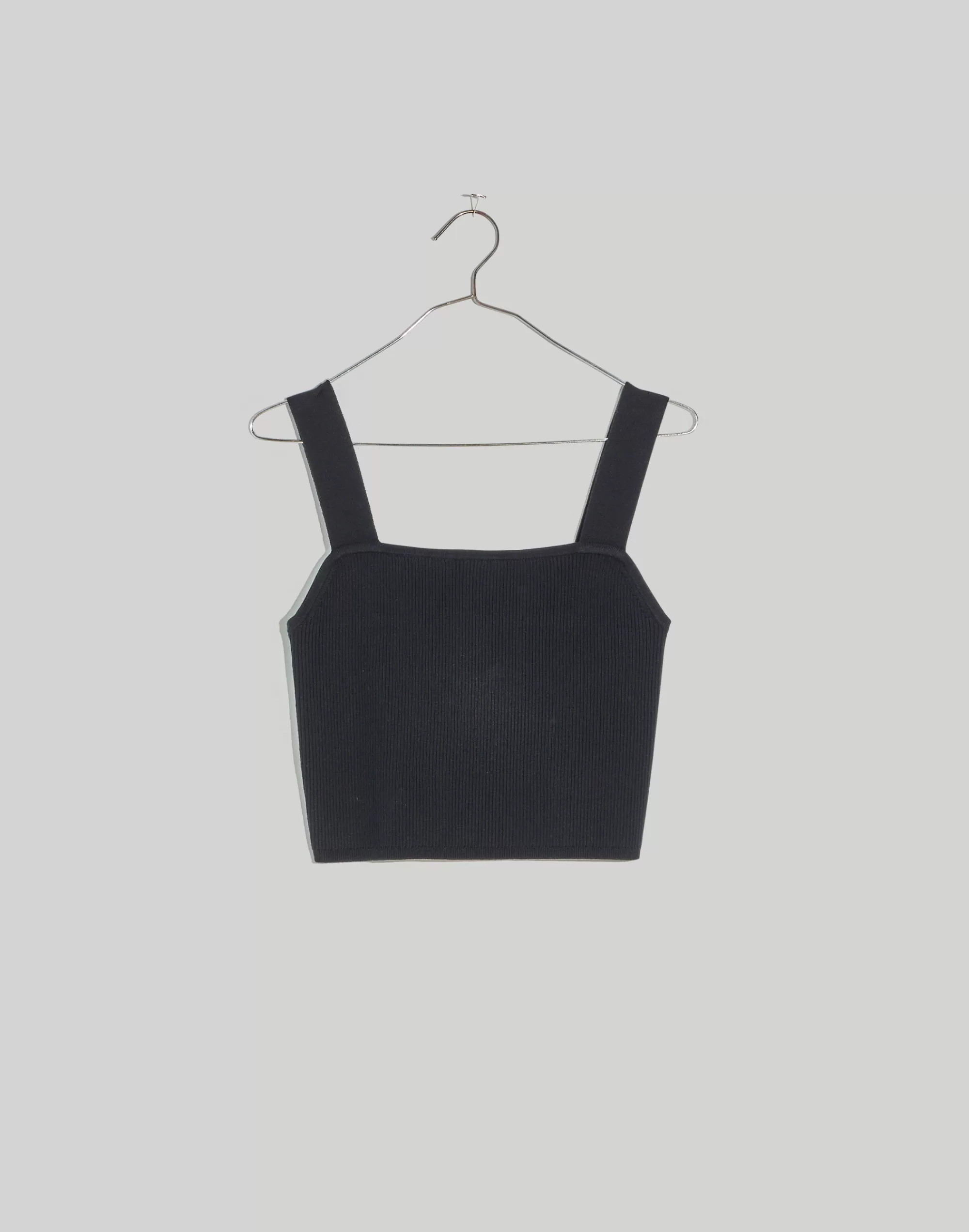 Madewell Tees>Dearing Square-Neck Crop Sweater Tank True Black