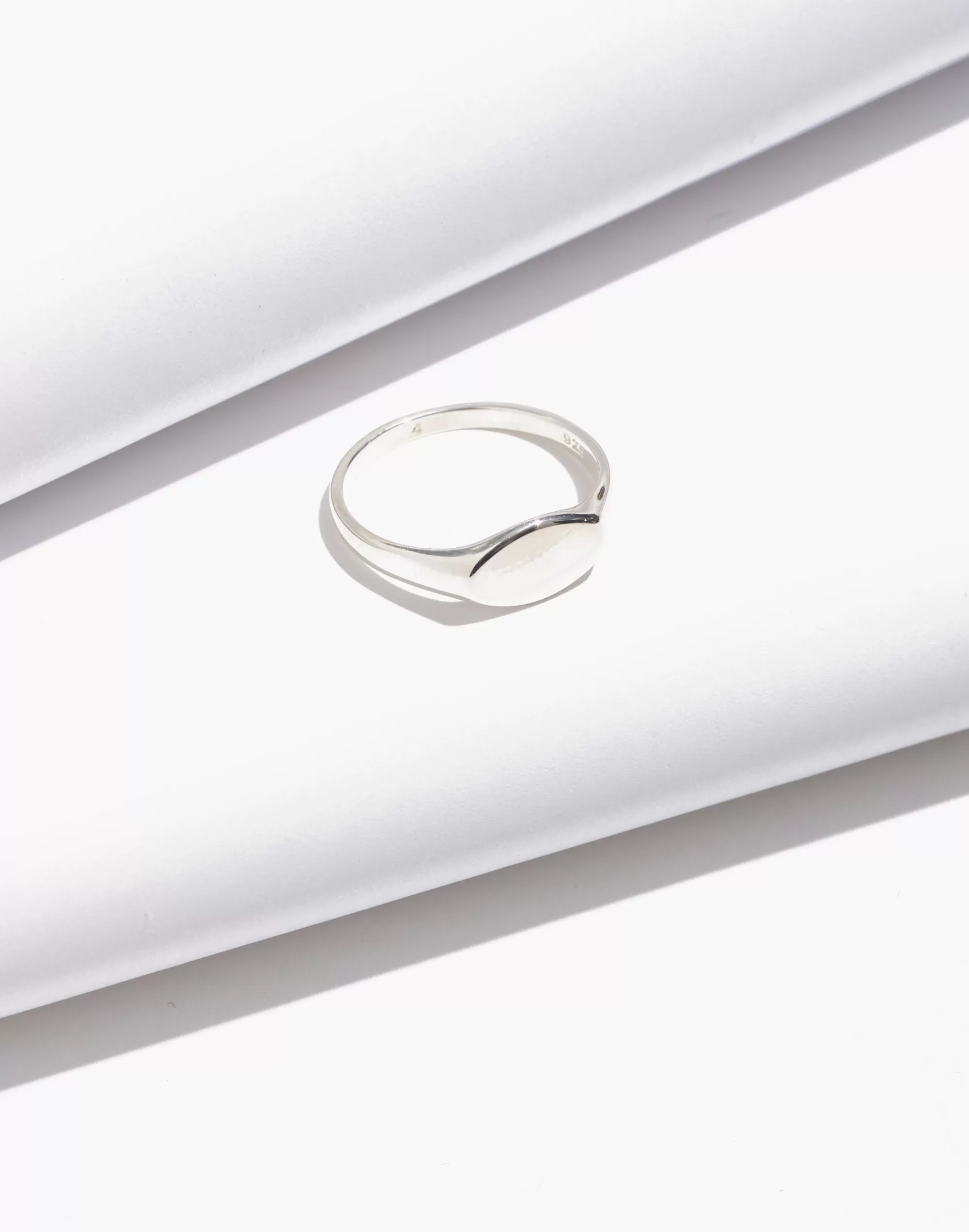 Madewell Rings>Delicate Collection Demi-Fine 14K Plated Signet Pinky Ring Sterling Silver