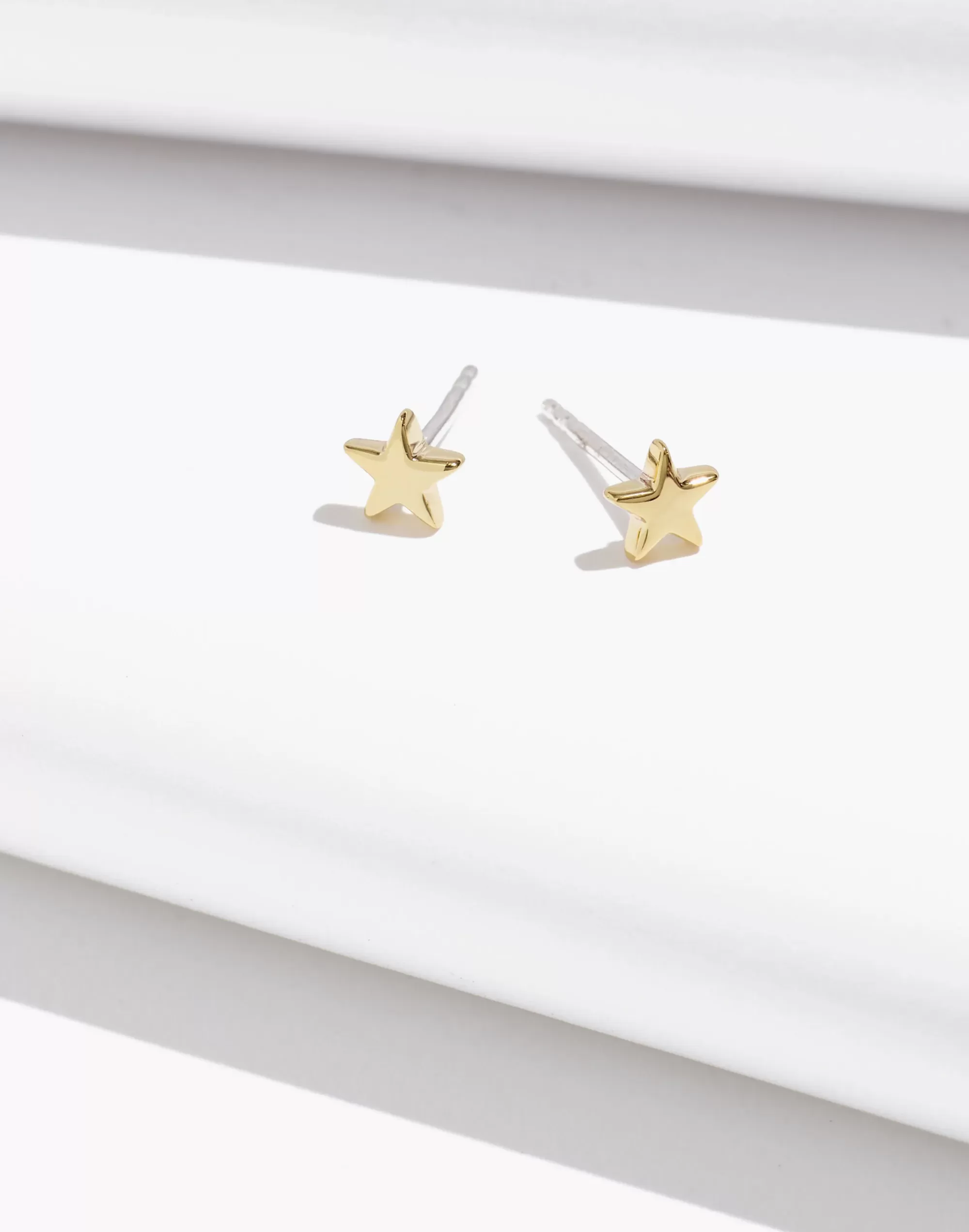 Madewell Earrings>Delicate Collection Demi-Fine Gold Rush Star Stud Earrings 14K Gold